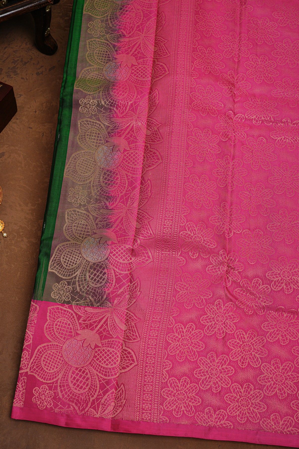 Coimbatore Soft Silk Bottle Green Saree