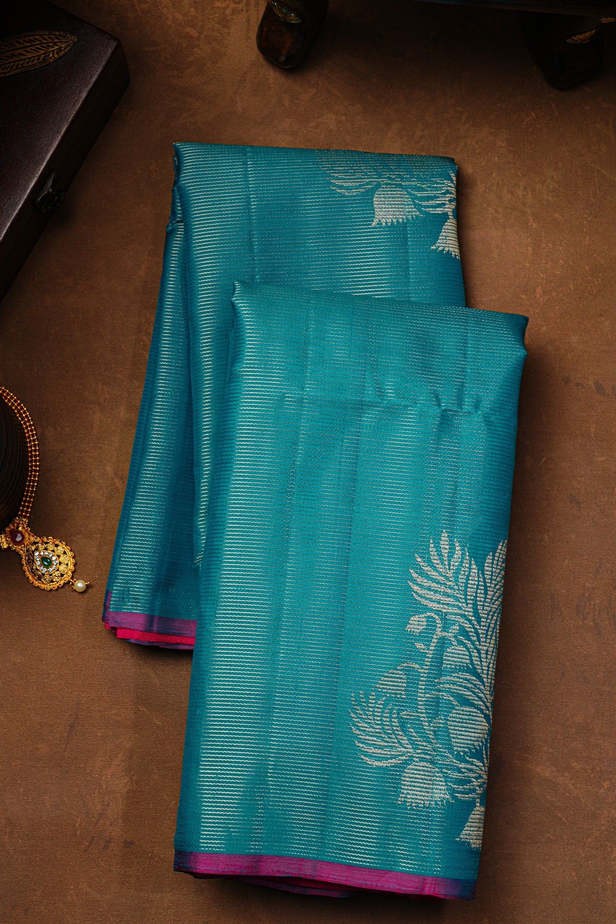 Coimbatore Soft Silk Sea Blue Saree