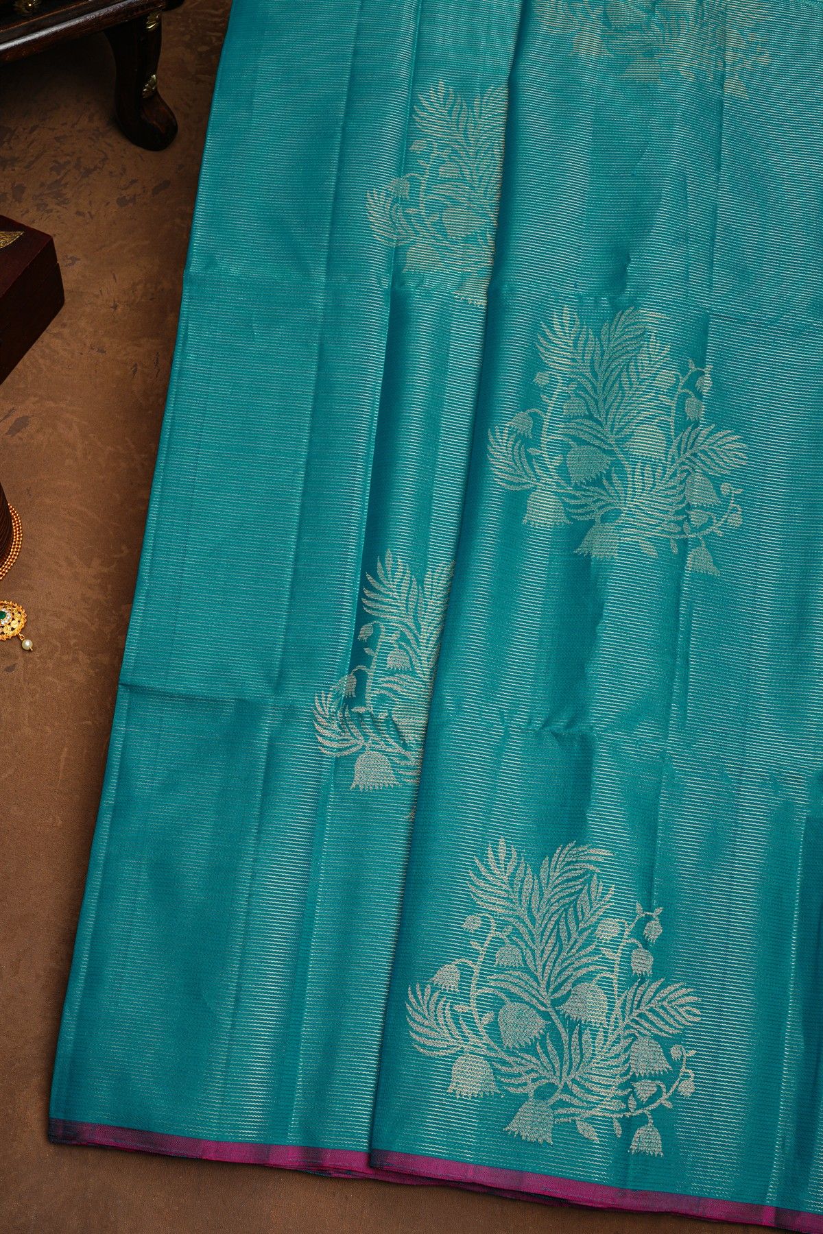Coimbatore Soft Silk Sea Blue Saree