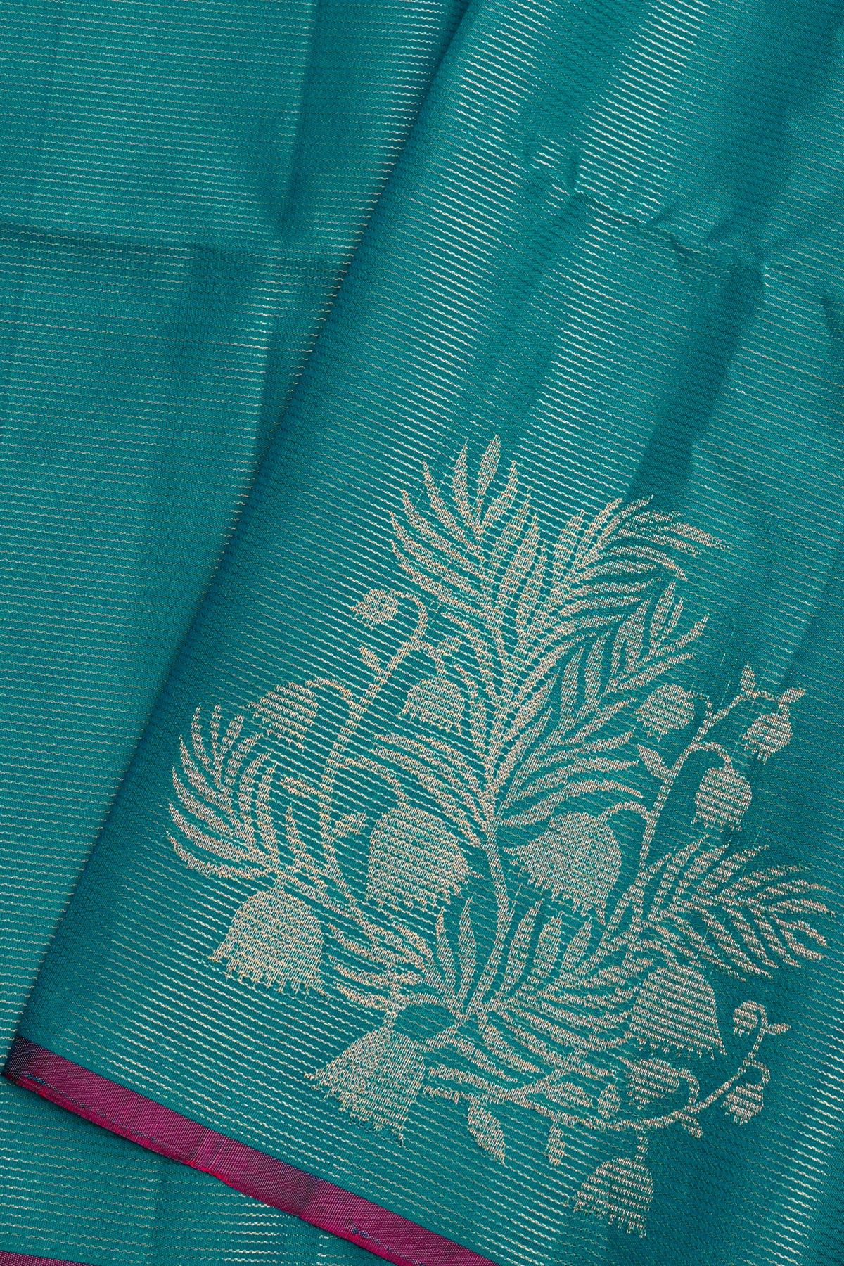 Coimbatore Soft Silk Sea Blue Saree