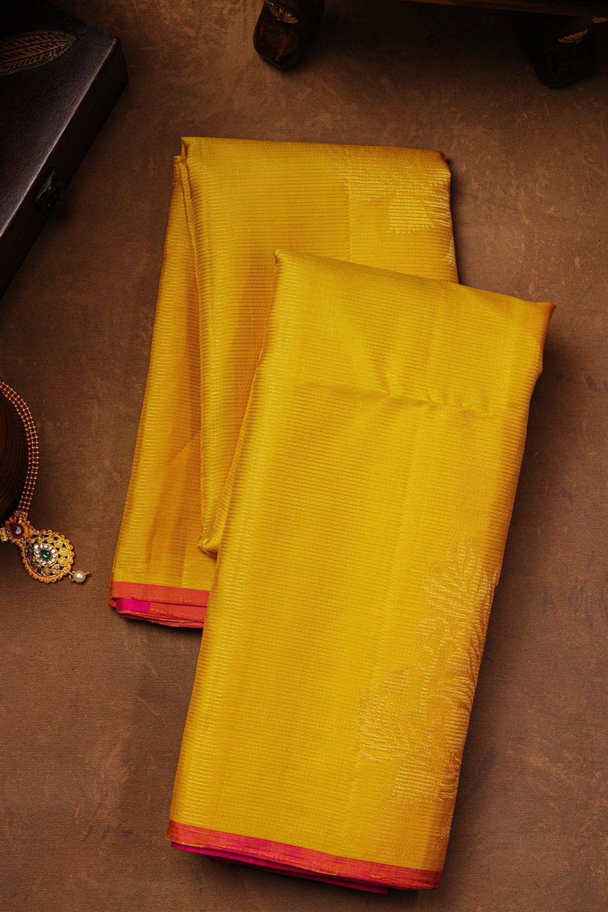 Coimbatore Soft Silk Yellow Saree