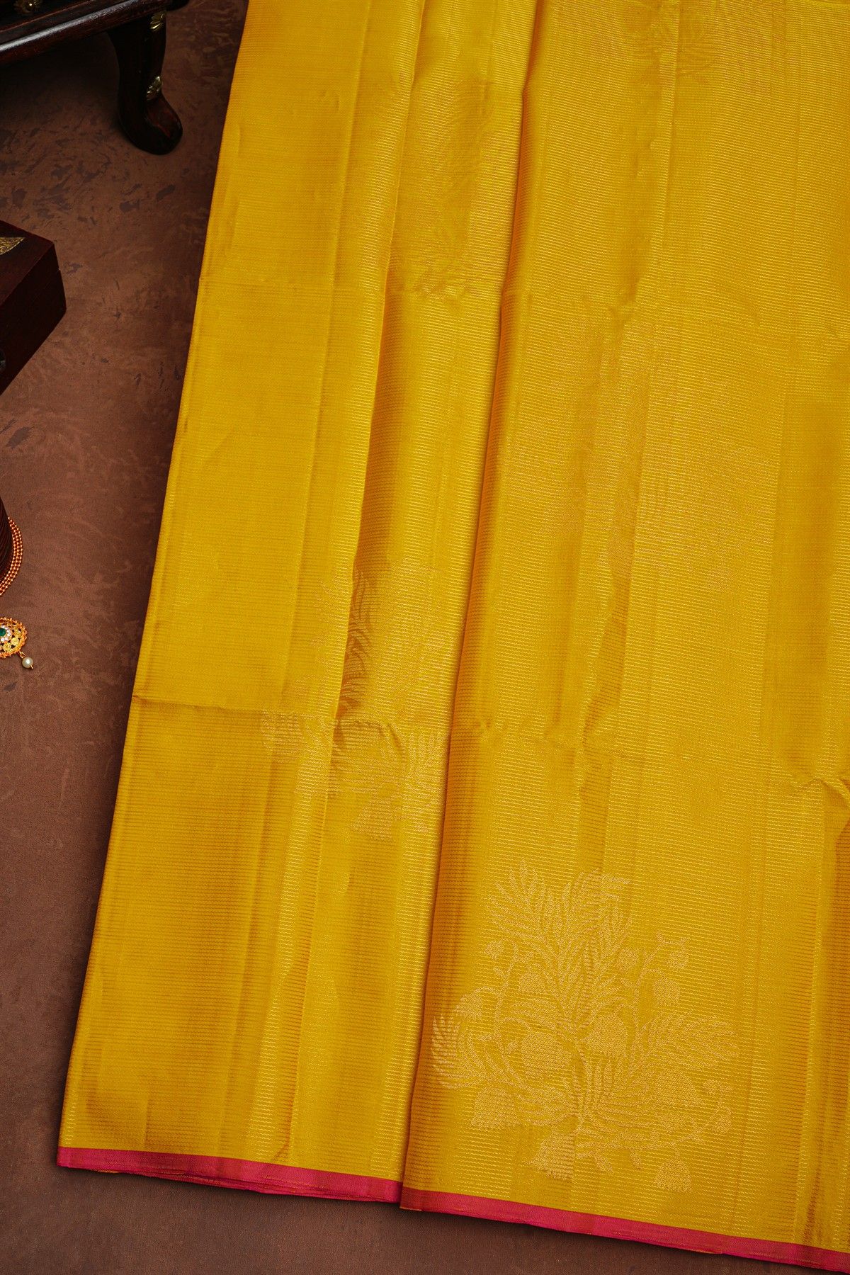 Coimbatore Soft Silk Yellow Saree