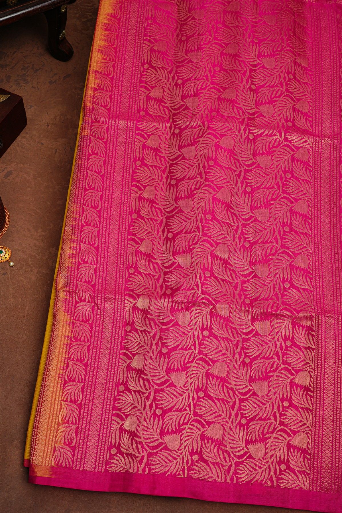 Coimbatore Soft Silk Yellow Saree