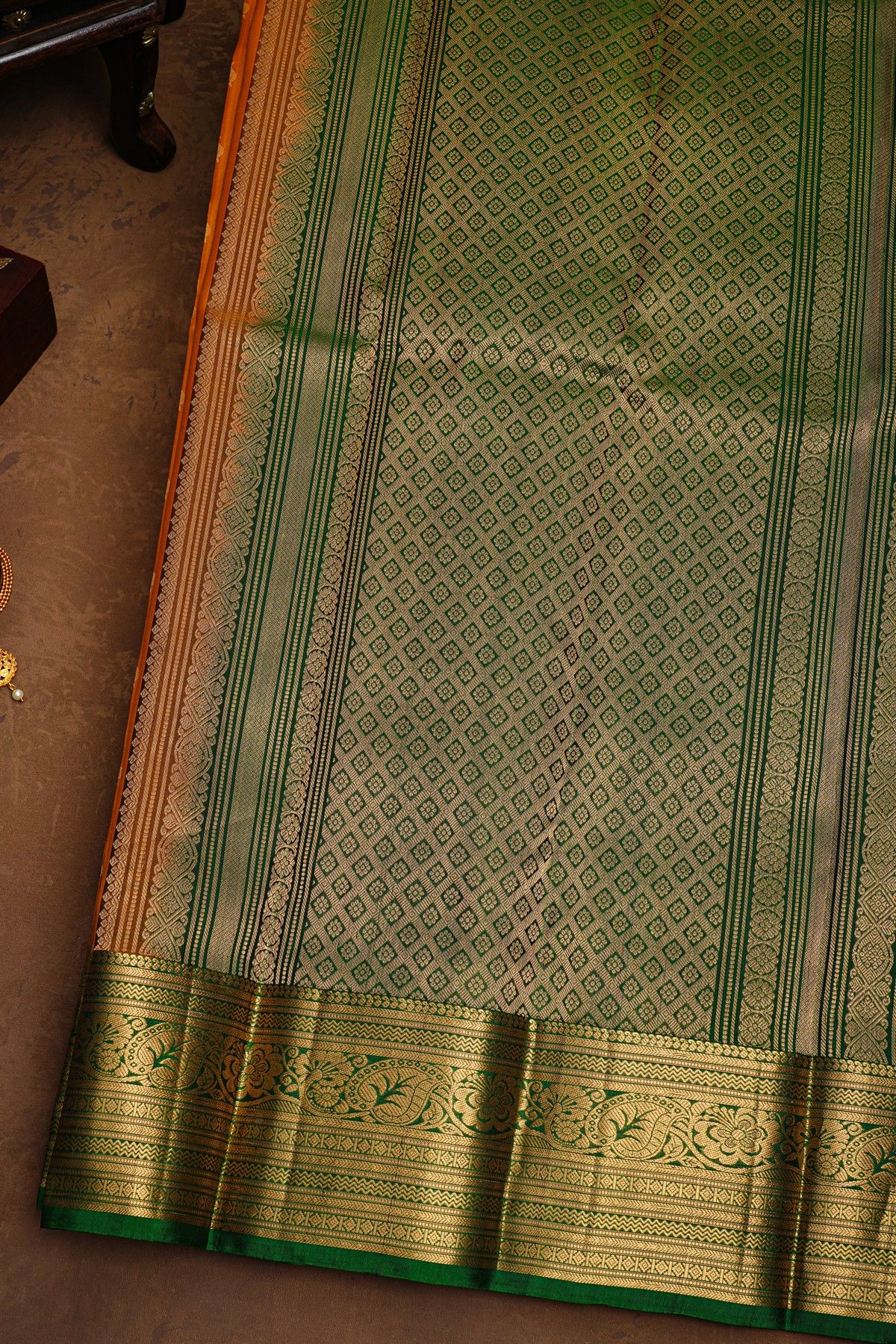 Coimbatore Soft Silk Mustard Saree