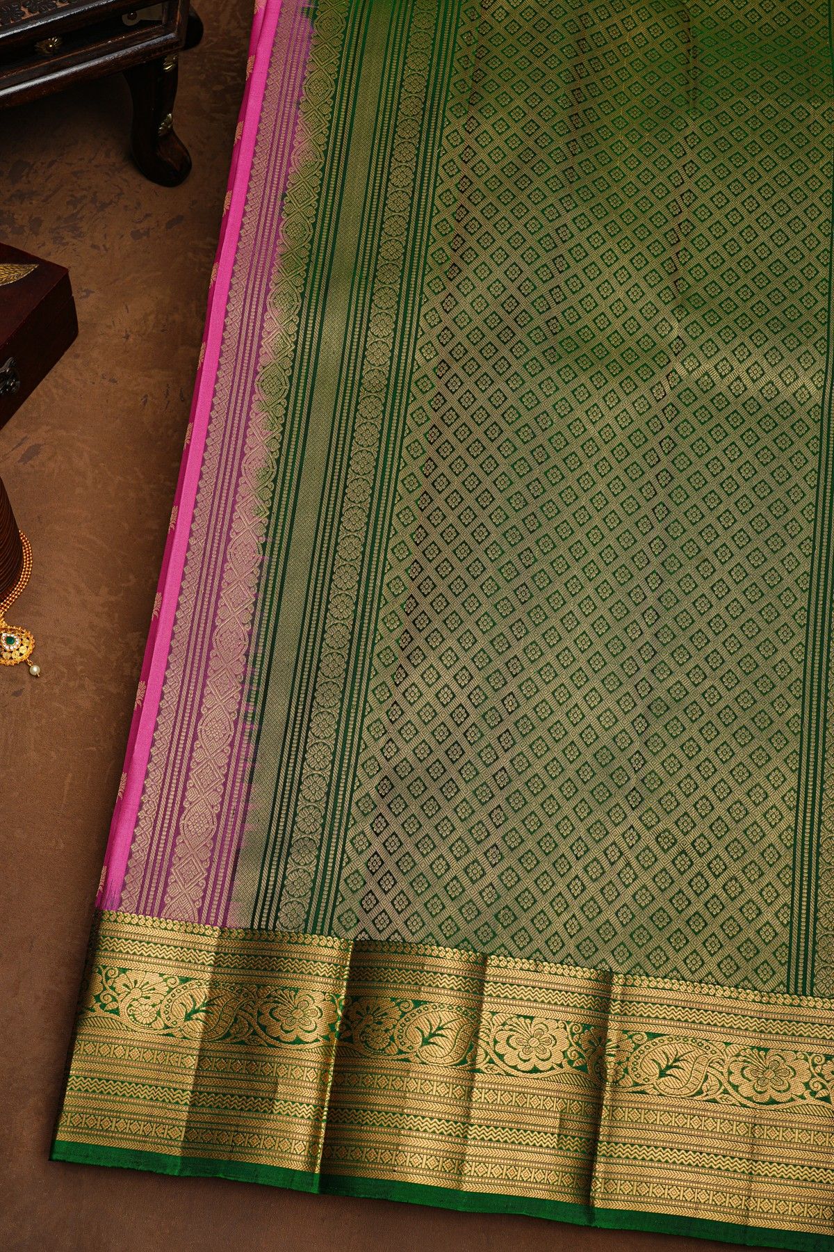 Coimbatore Soft Silk Pink Saree