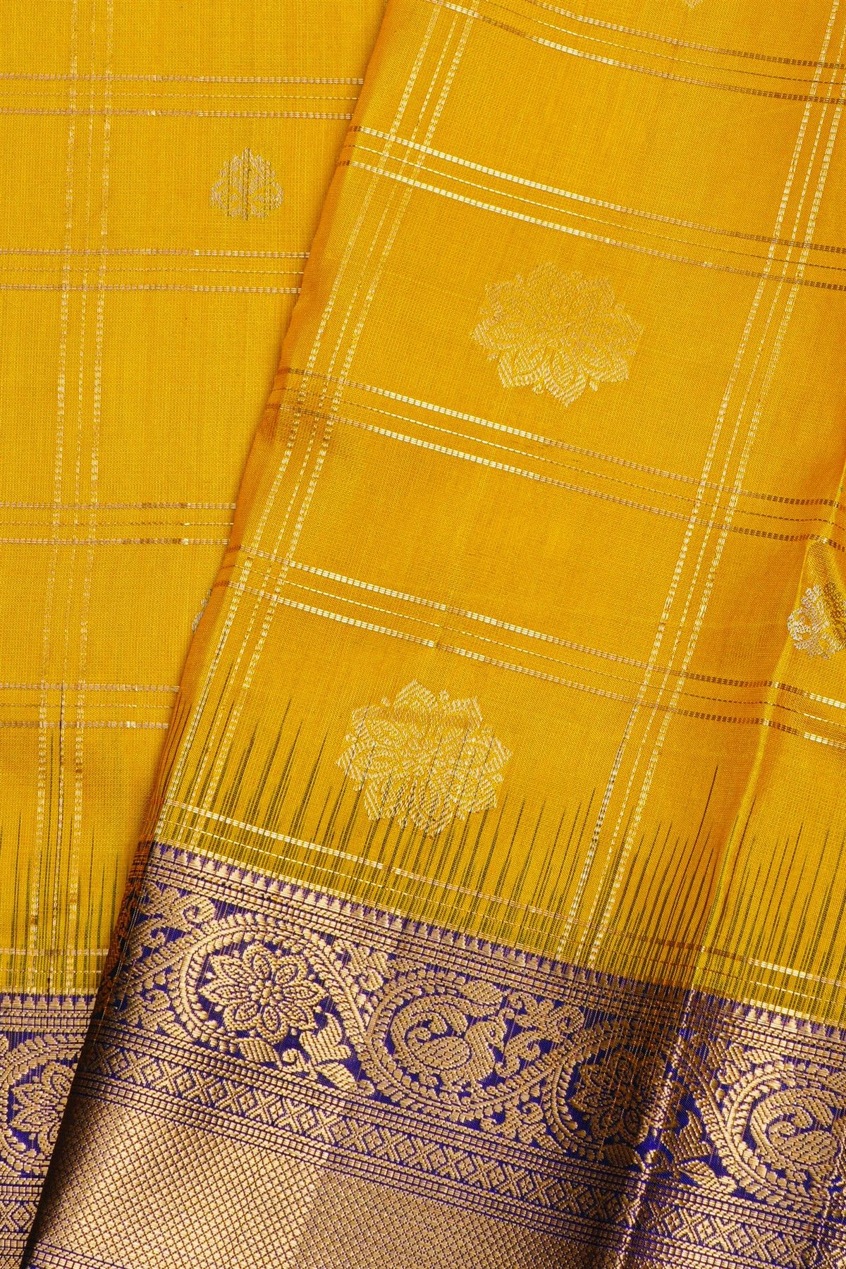 Coimbatore Soft Silk Yellow Saree