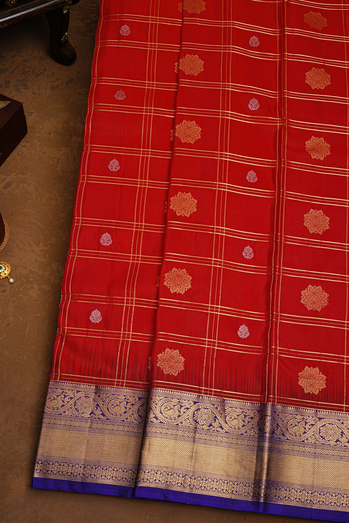 Coimbatore Soft Silk Red Saree