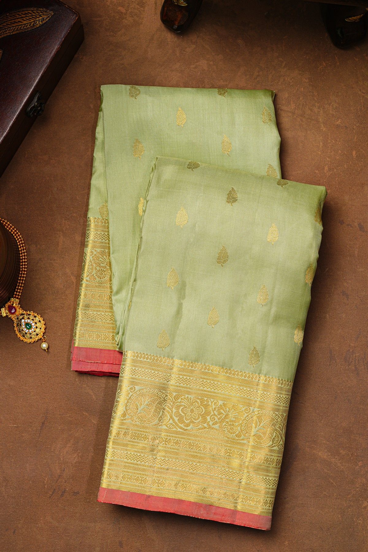 Coimbatore Soft Silk Pista Green Saree