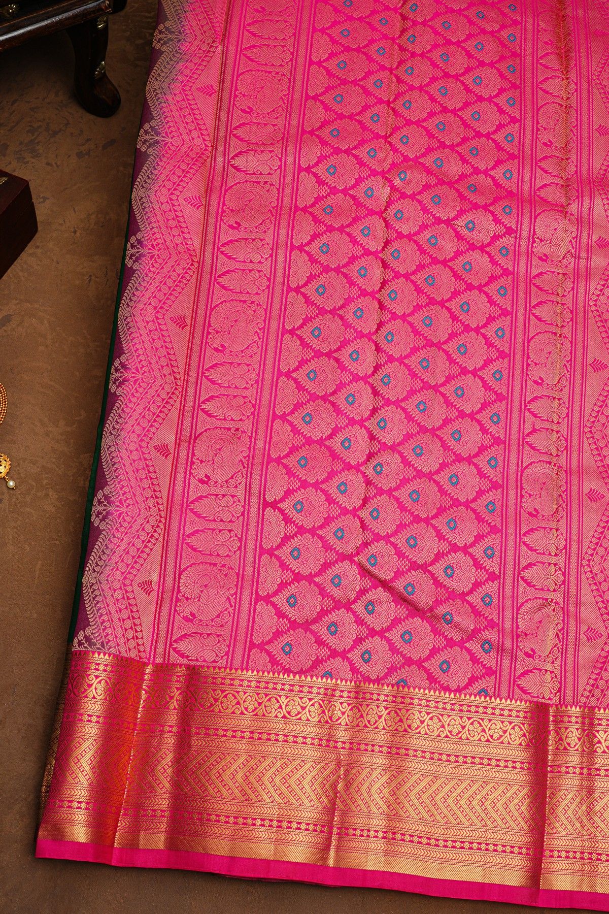 Coimbatore Soft Silk Bottle Green Saree