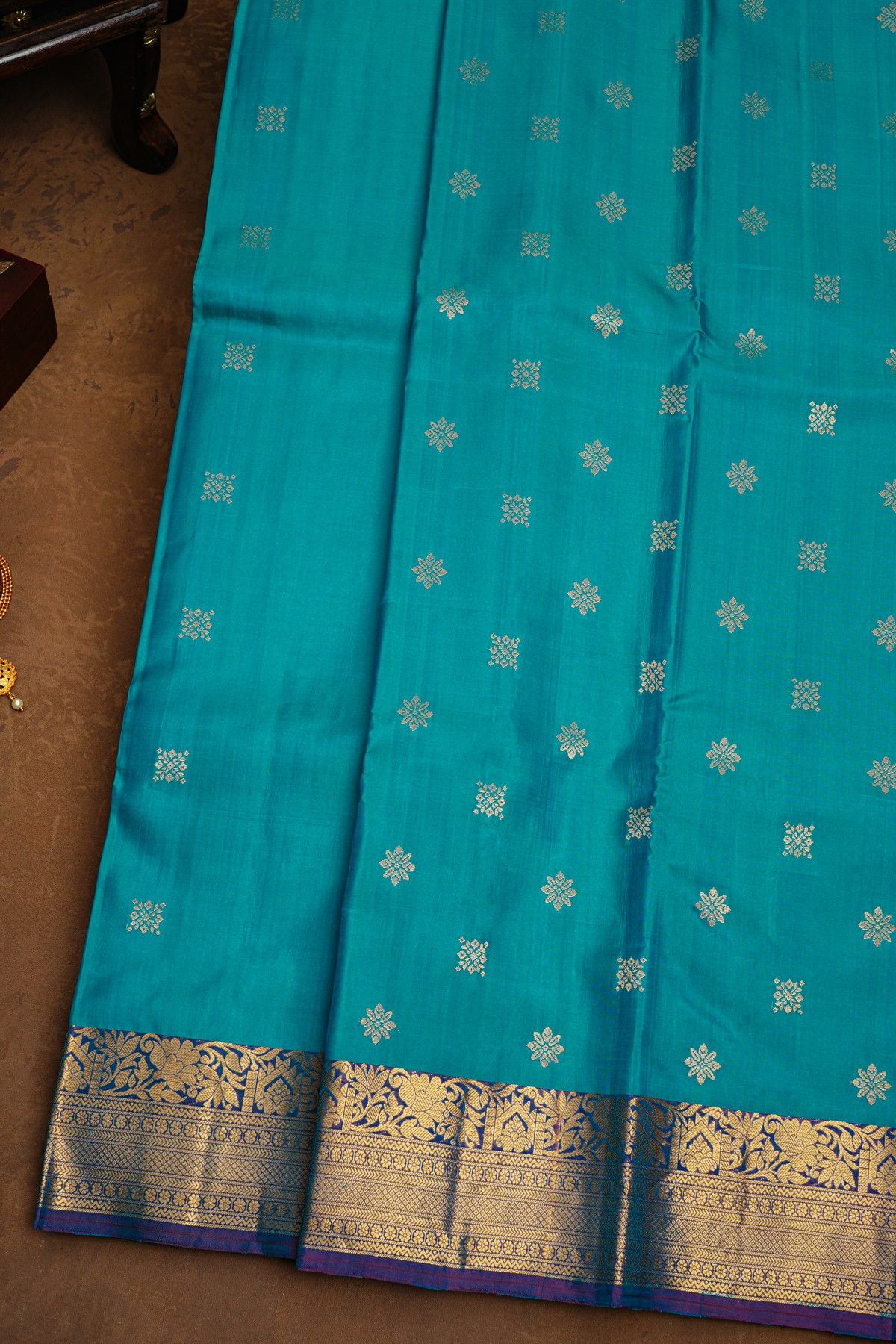 Coimbatore Soft Silk Sea Blue Saree