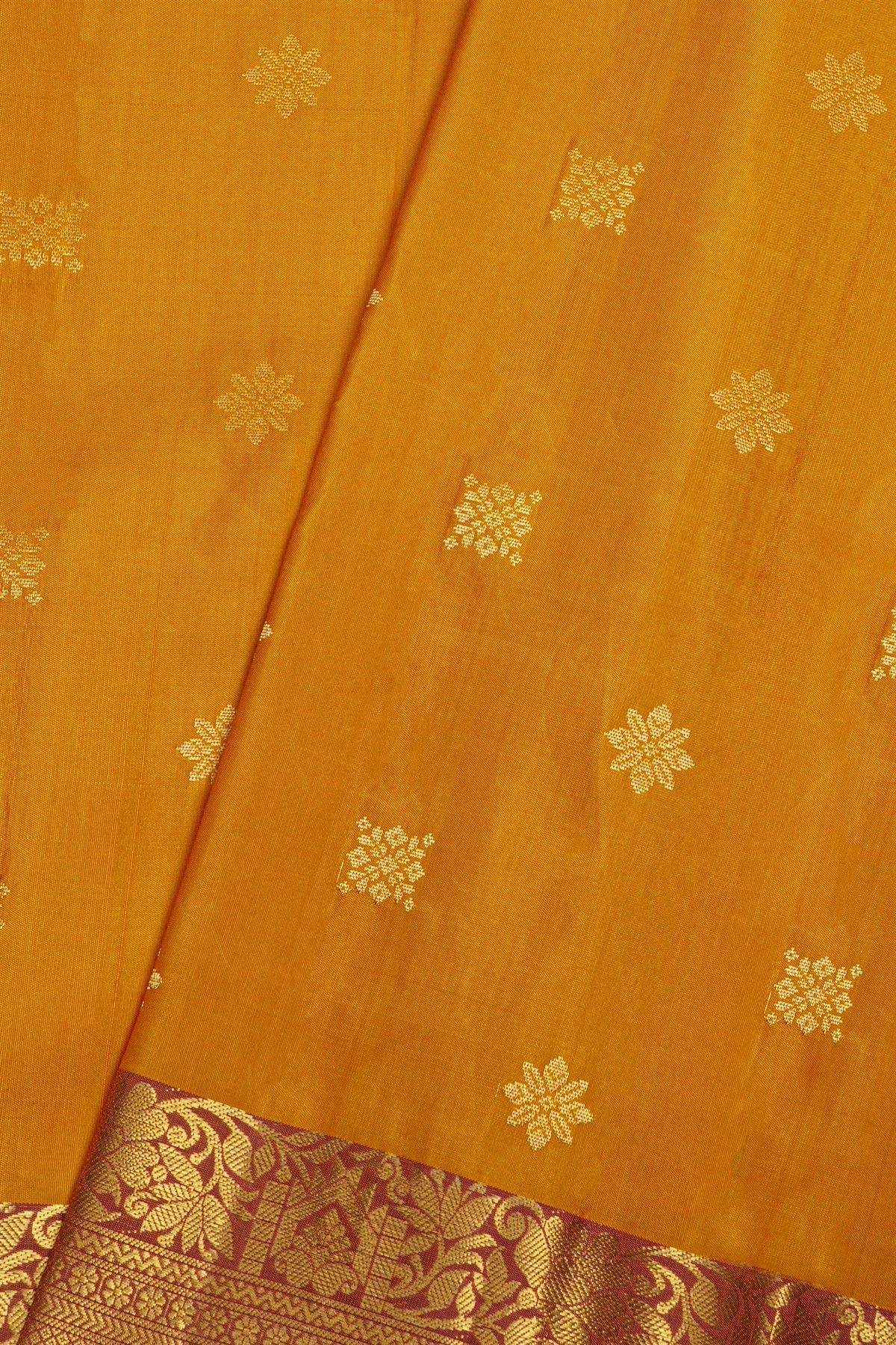 Coimbatore Soft Silk Mustard Saree