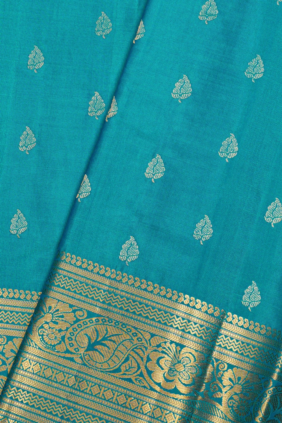 Coimbatore Soft Silk Sky Blue Saree