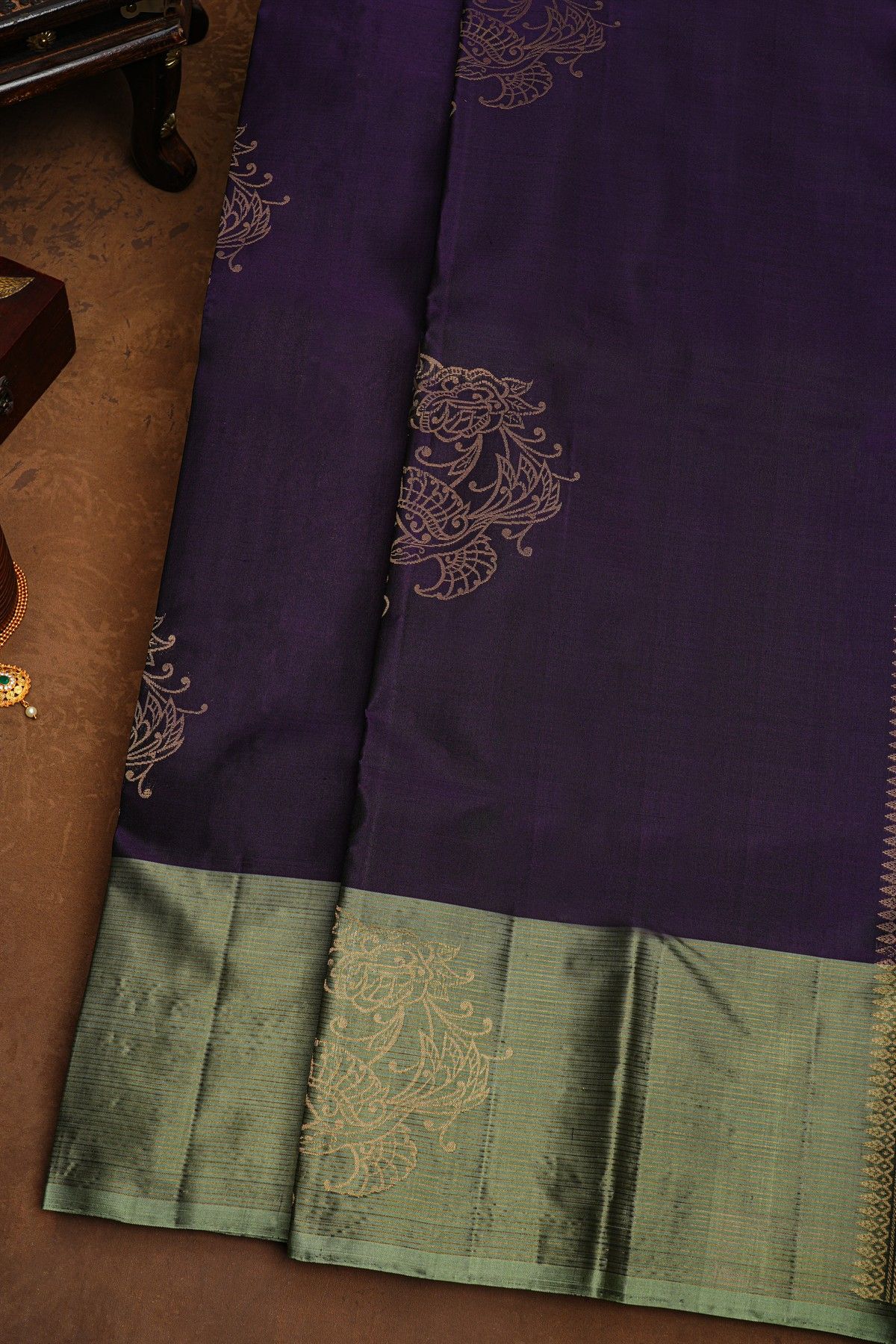 Coimbatore Soft Silk Navy Blue Saree