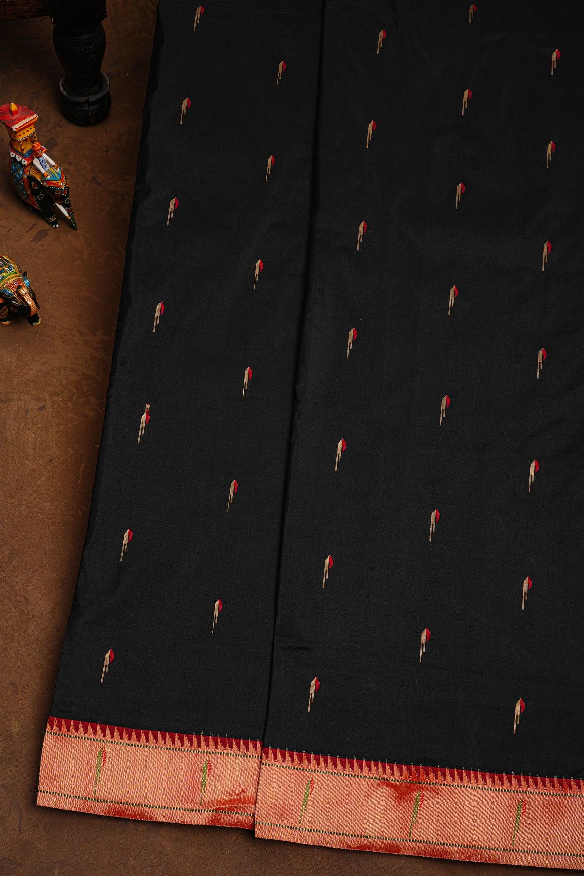 Paithani Silk Black Saree
