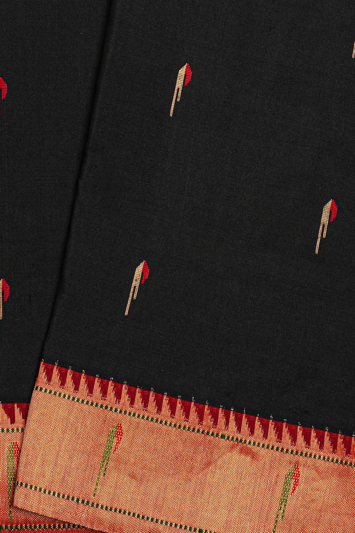 Paithani Silk Black Saree