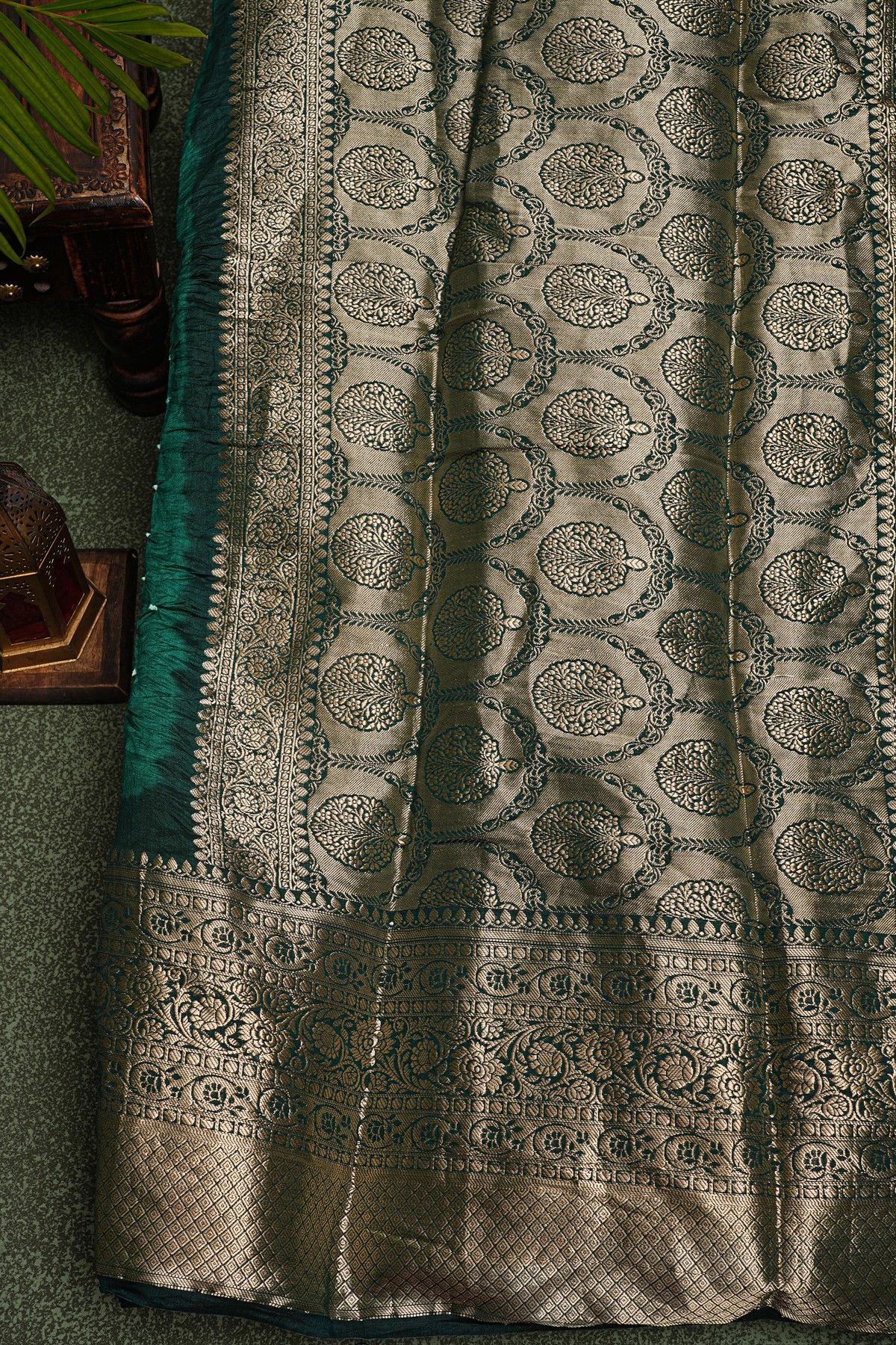 Bandhani Silk Light Green Saree