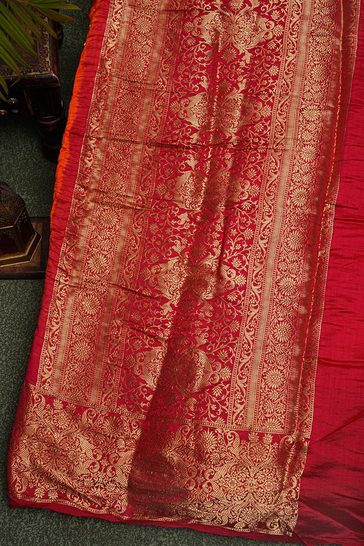 Bandhani Silk Orange Saree