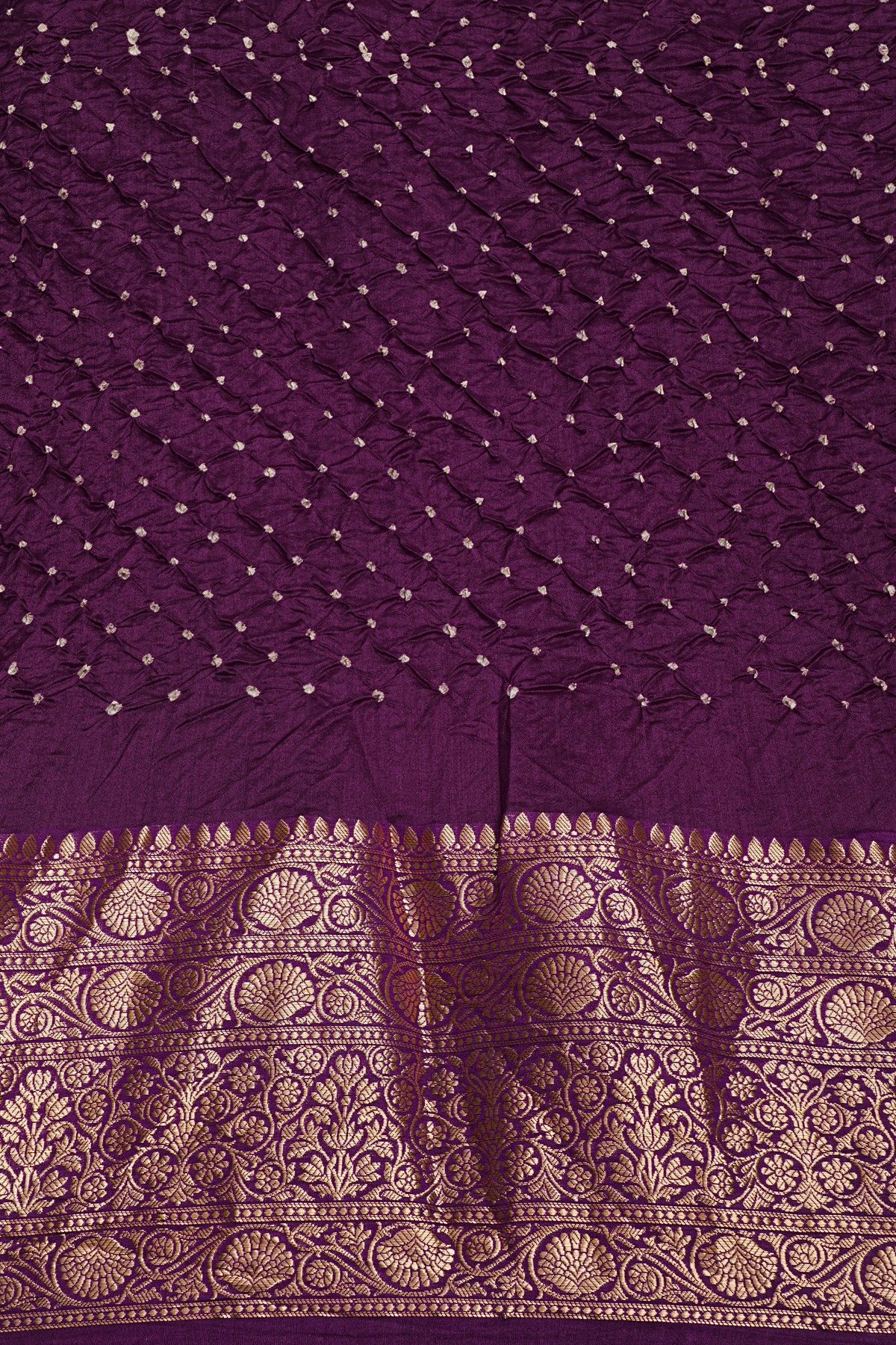 Bandhani Silk Pink Saree