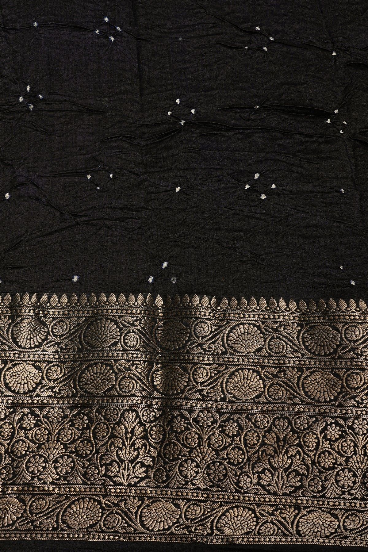 Bandhani Silk Blue Saree