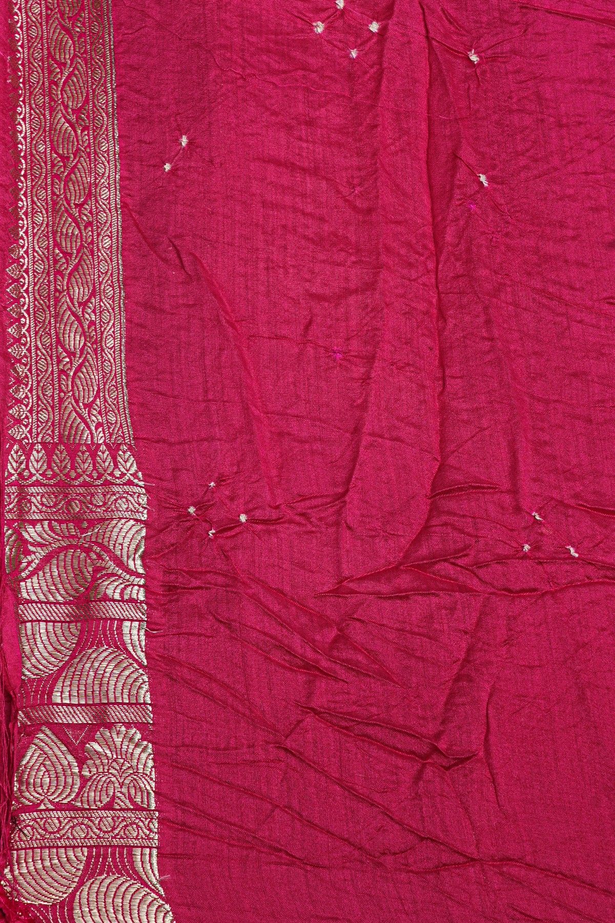 Bandhani Silk Orange Saree