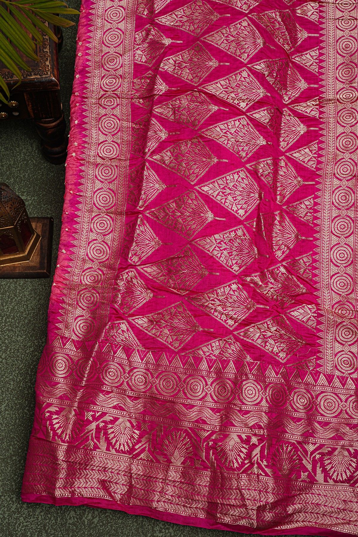 Bandhani Silk Pink Saree