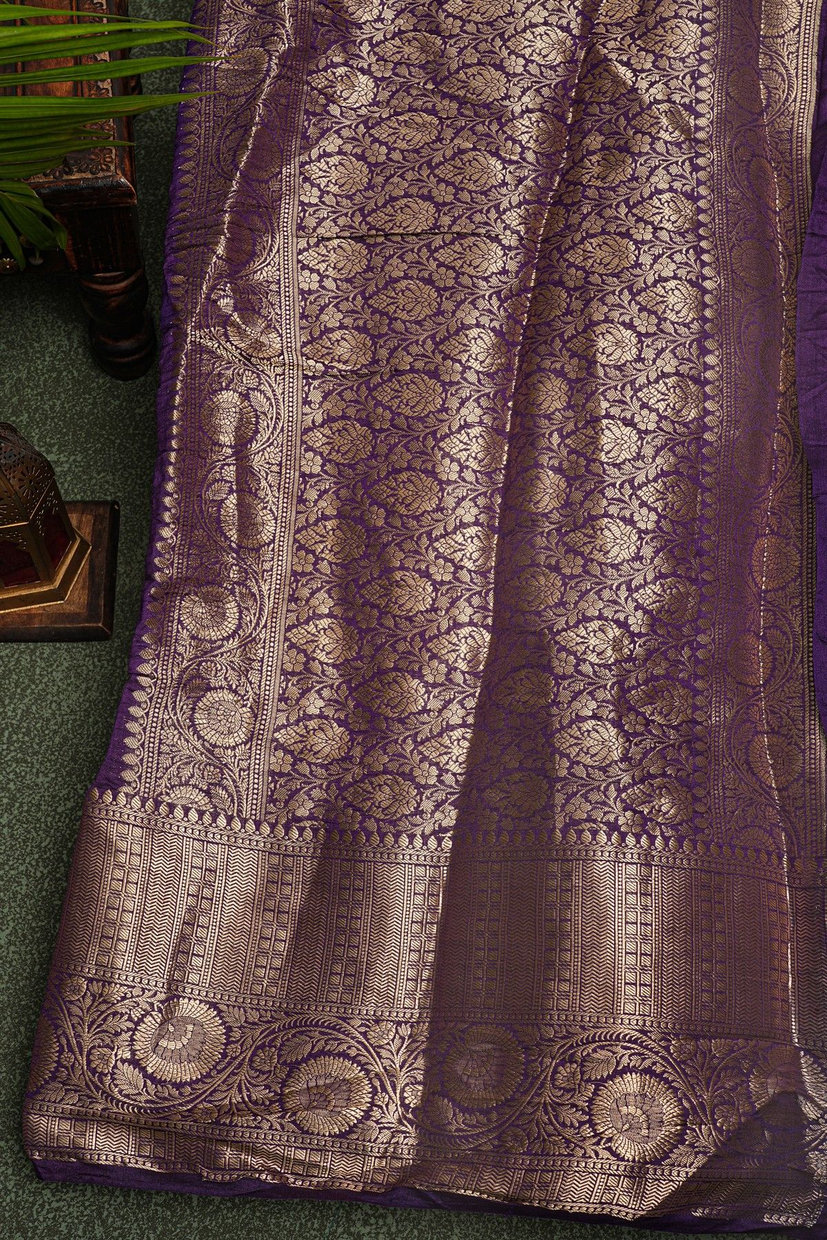 Bandhani Silk Purple Saree