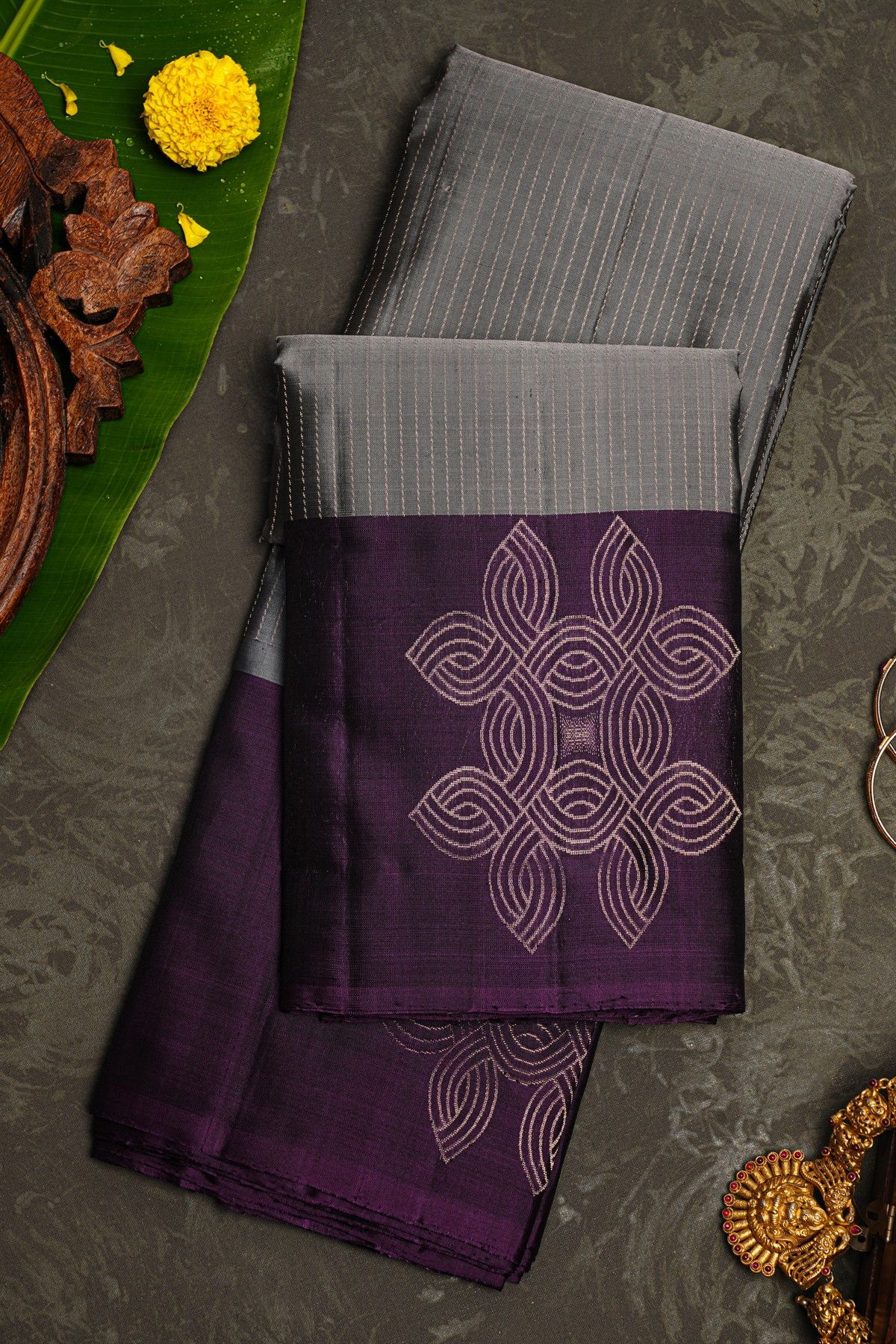 Coimbatore Soft Silk Grey Saree