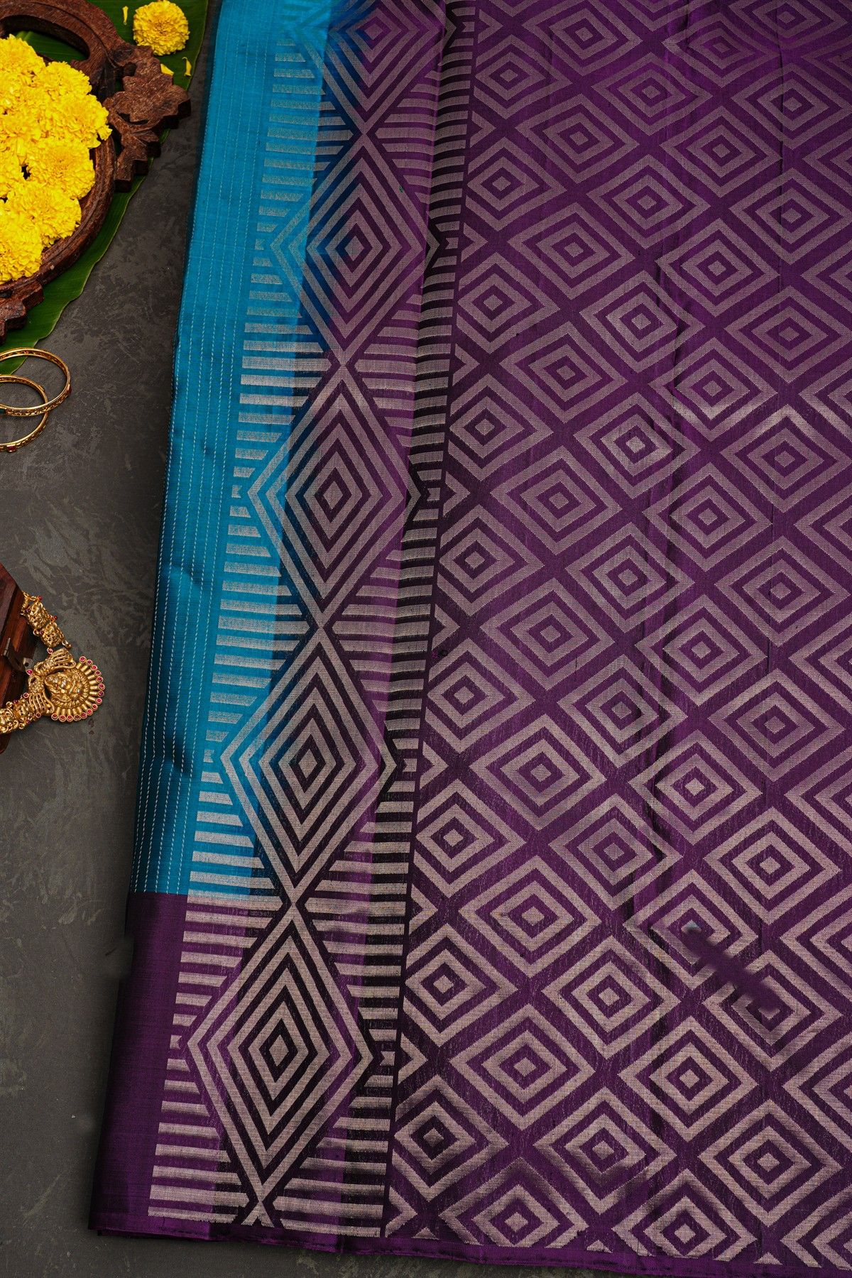 Coimbatore Soft Silk Blue Saree