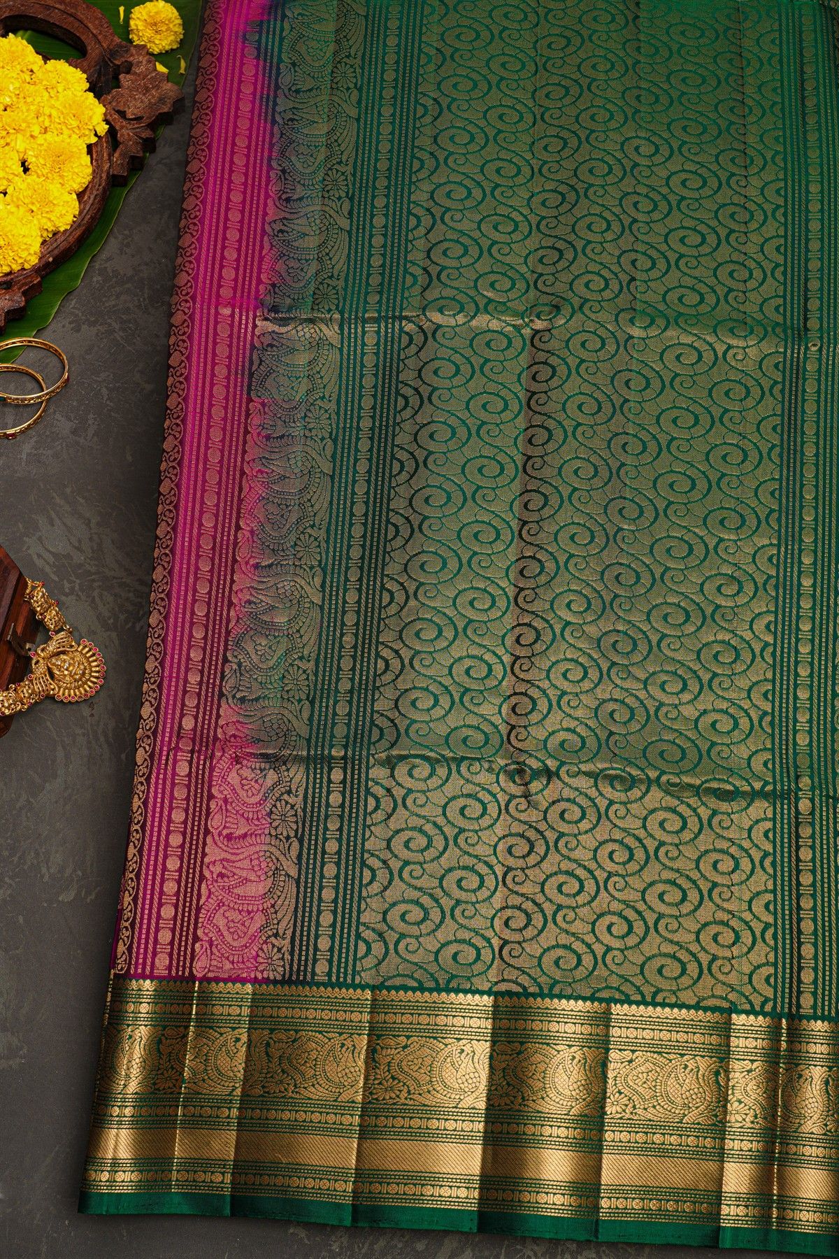 Coimbatore Soft Silk Magenta Saree