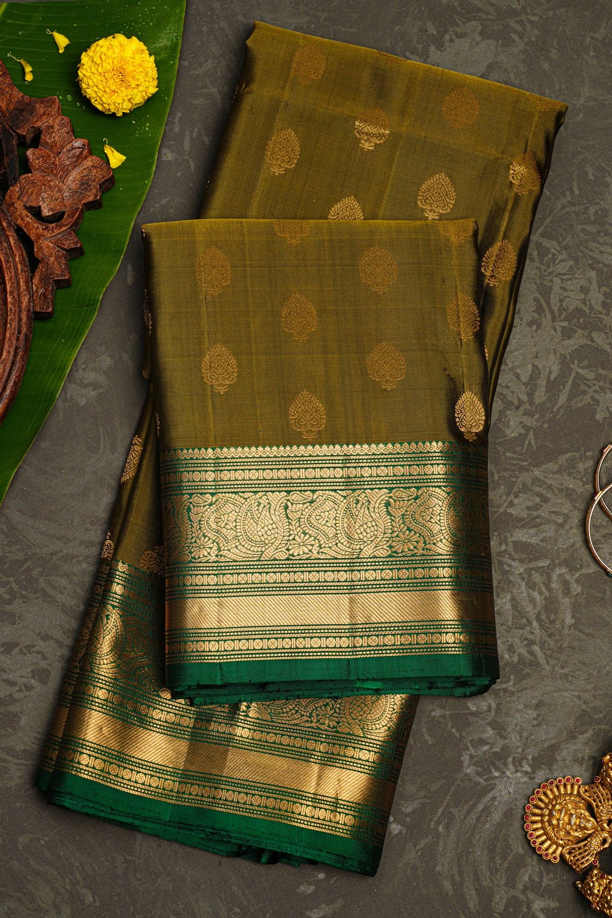 Coimbatore Soft Silk Mehendi Green Saree