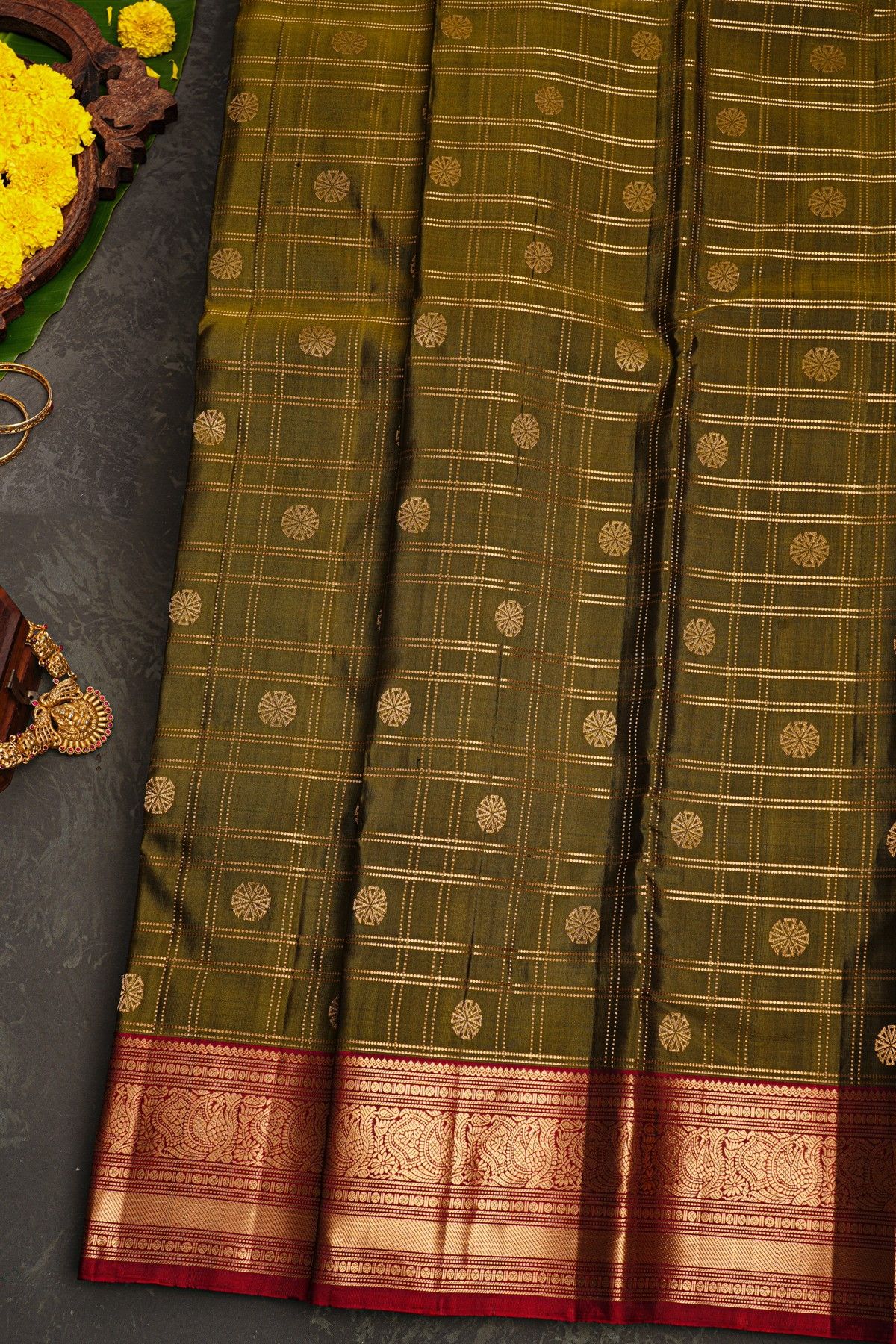 Coimbatore Soft Silk Mehendi Green Saree