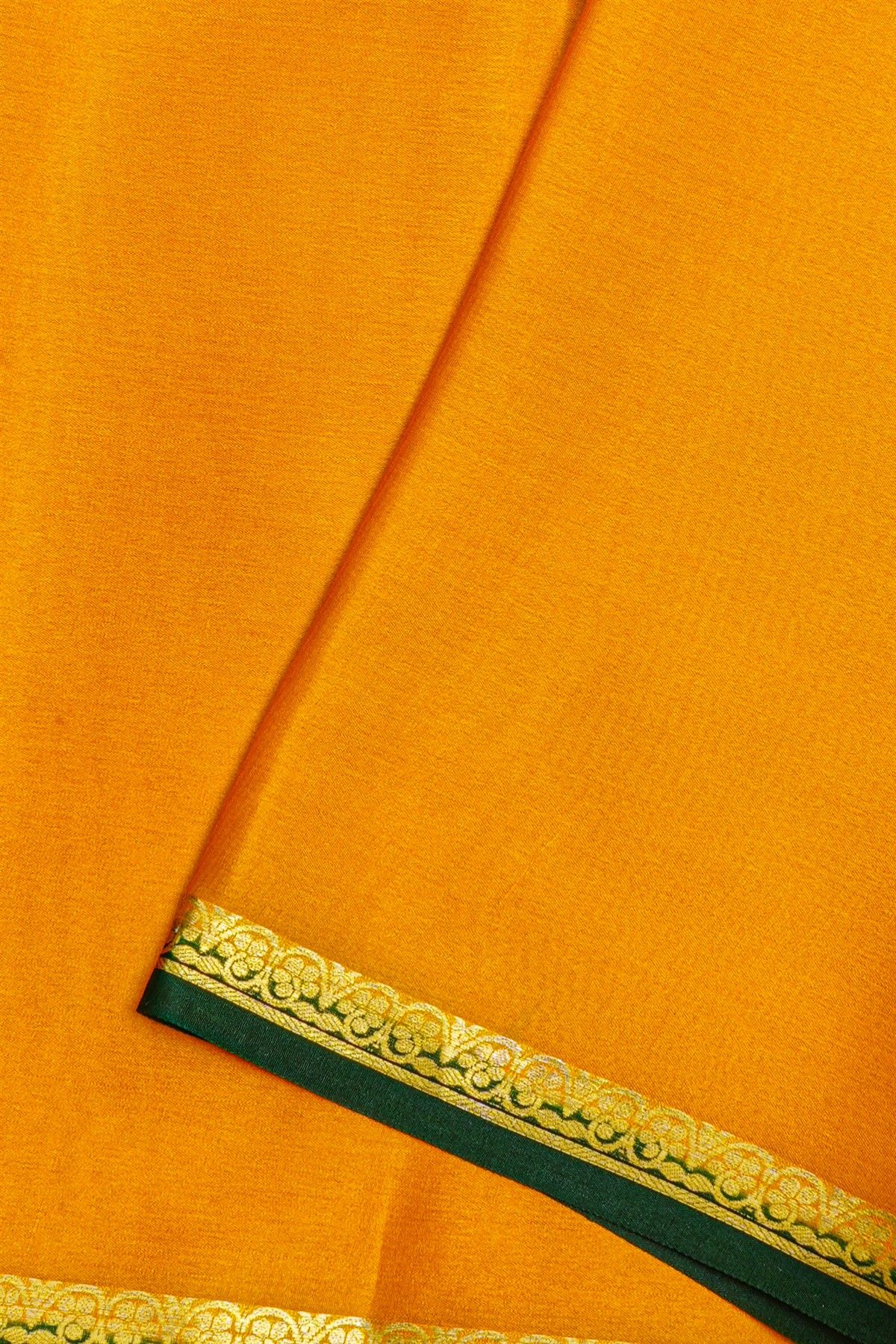 Mysore Crepe Mustard Saree
