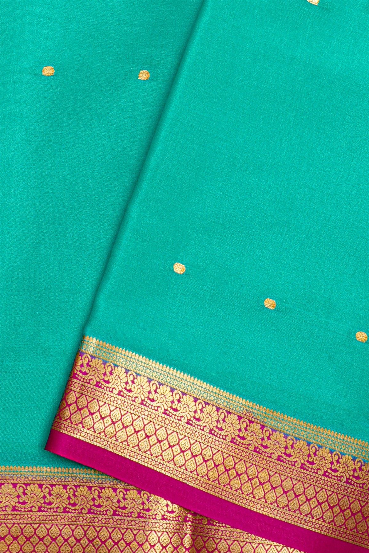 Mysore Crepe Sky Blue Saree