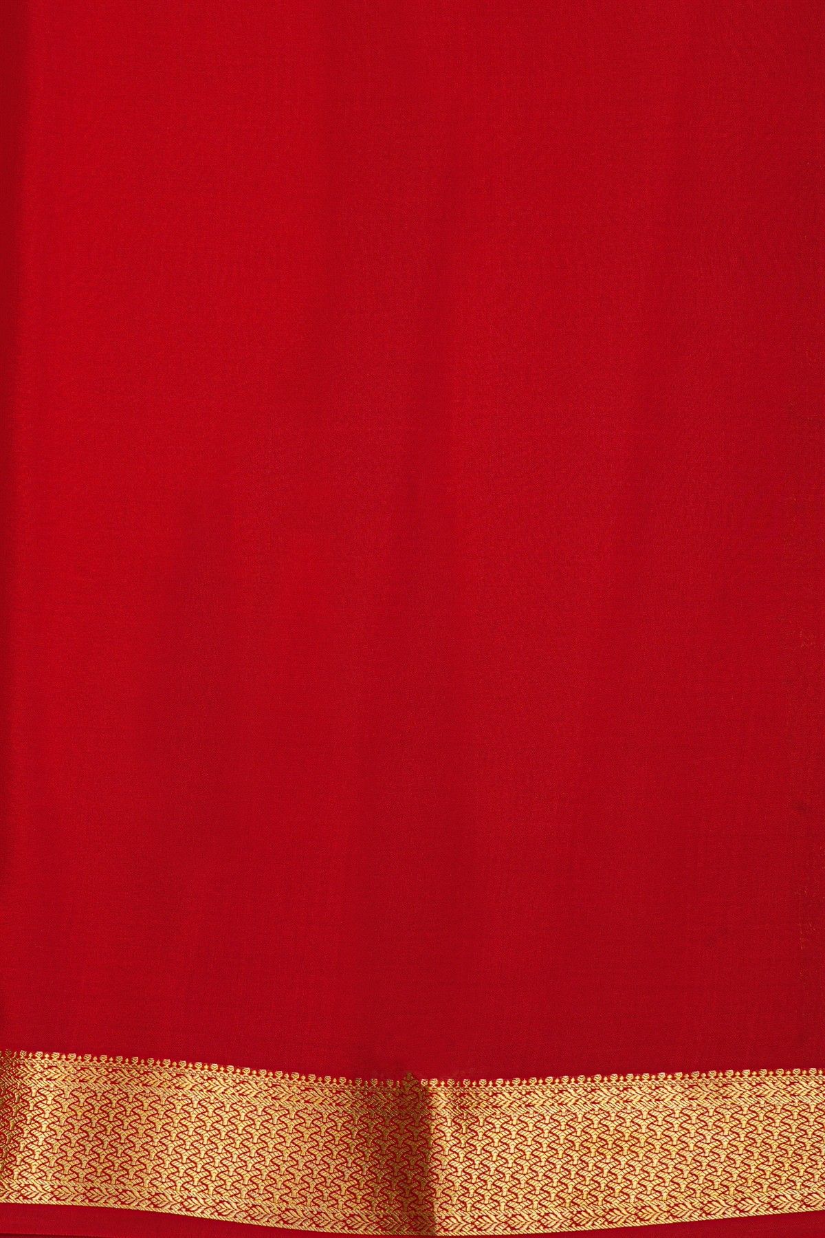 Mysore Crepe Red Saree