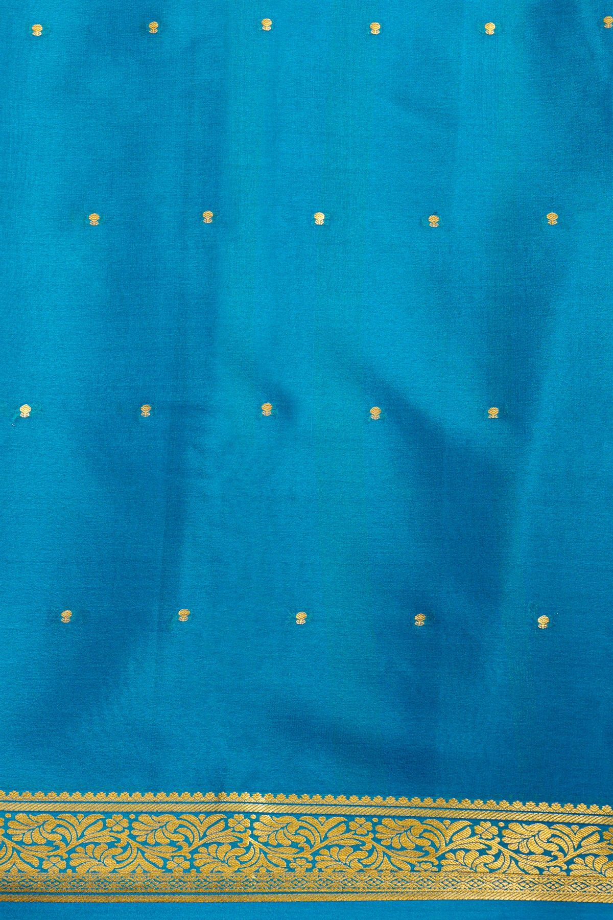 Mysore Crepe Royal Blue Saree