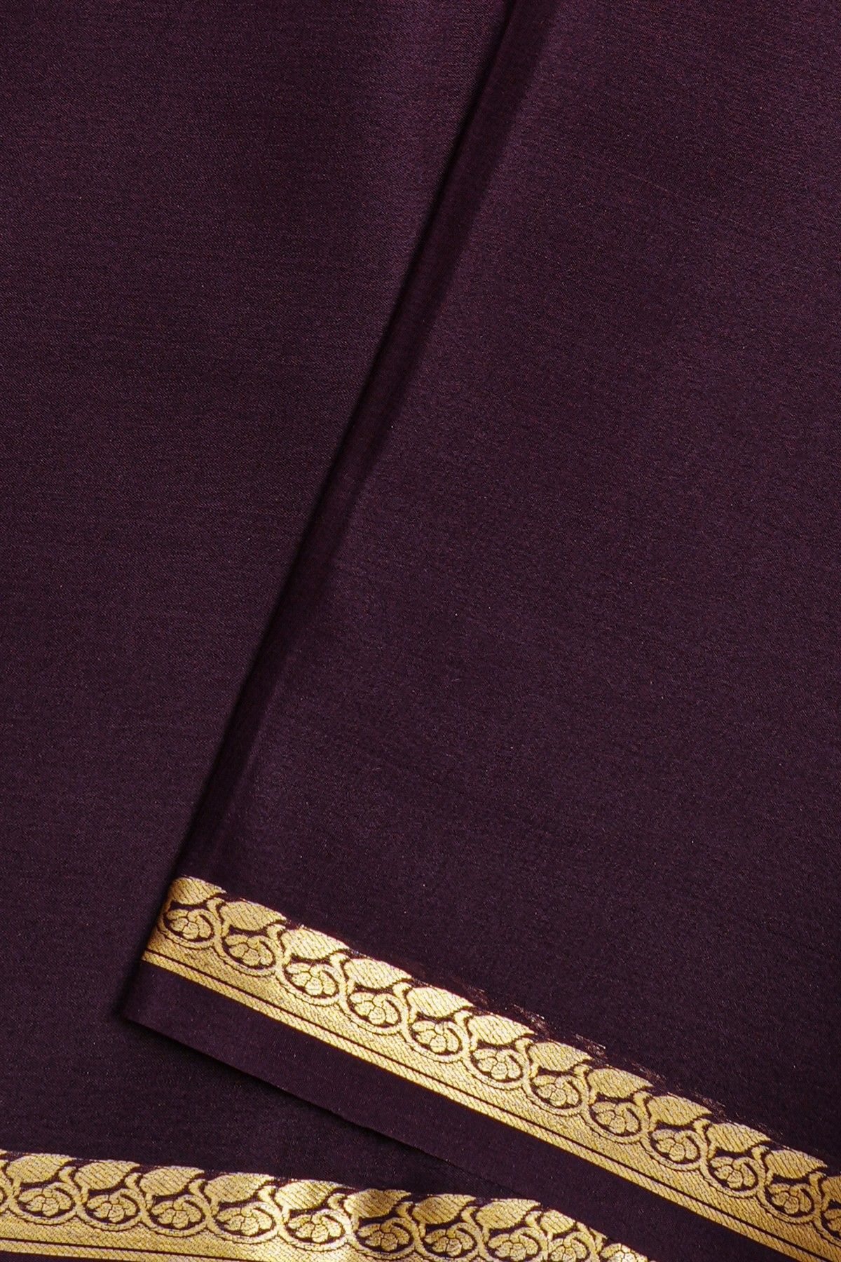 Mysore Crepe Wine Saree