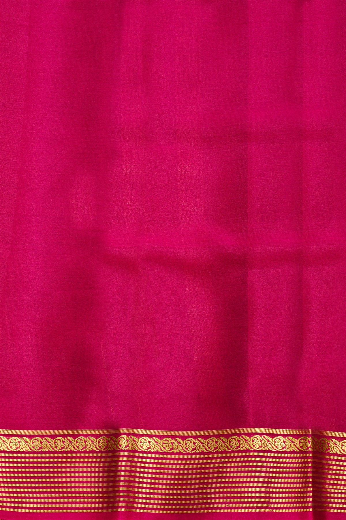 Mysore Crepe Bottle Green Saree