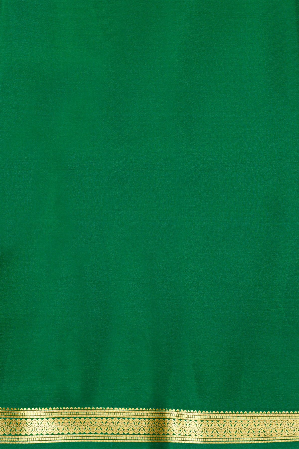 Mysore Crepe Green Saree