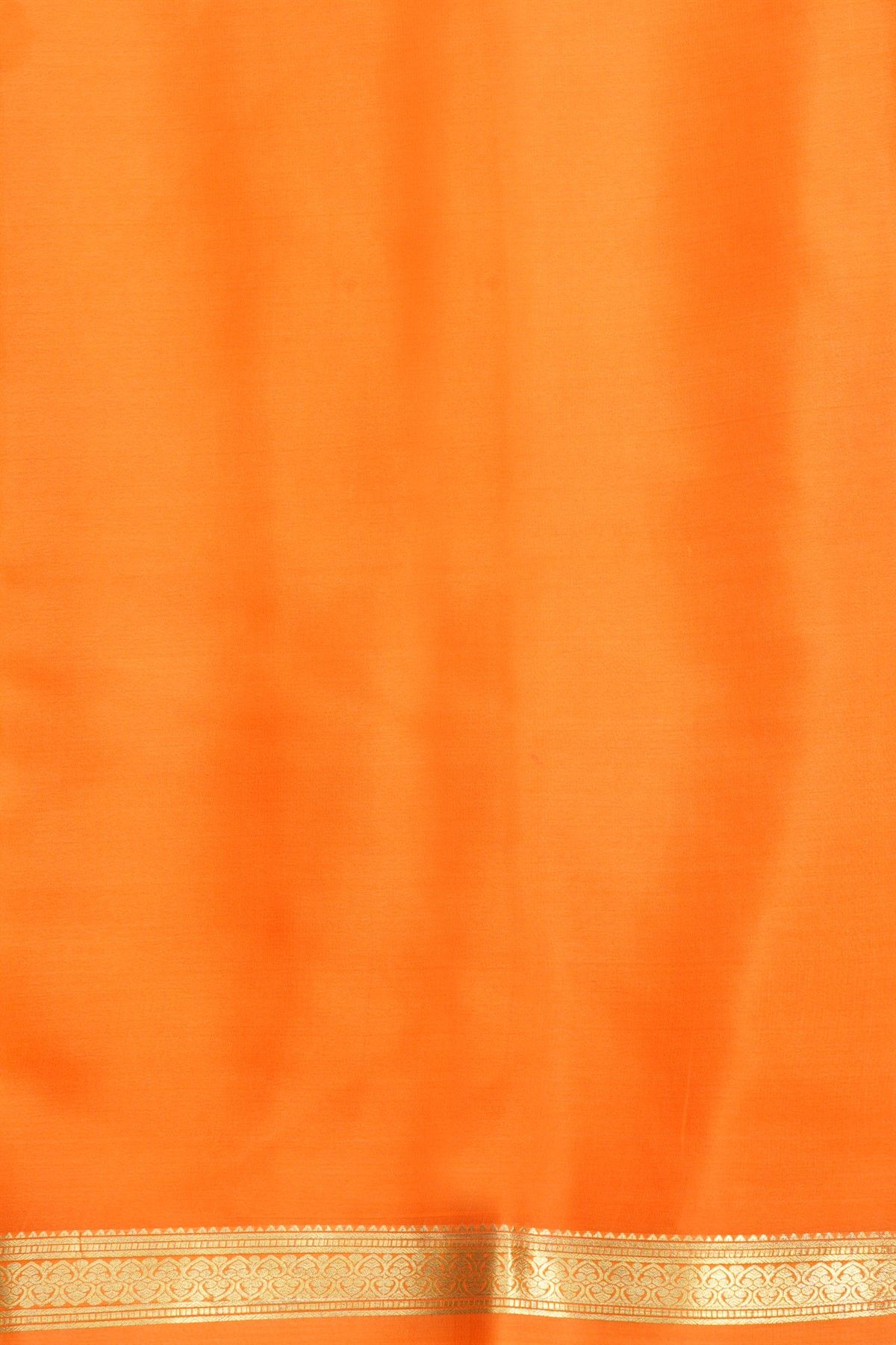 Mysore Crepe Orange Saree