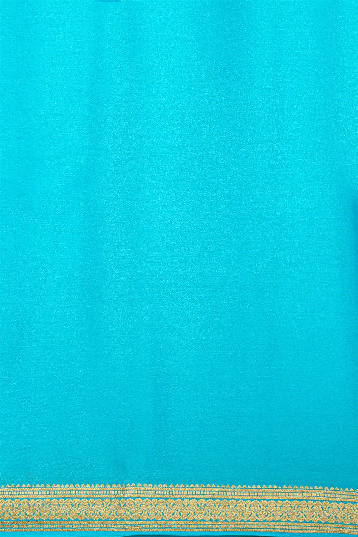 Mysore Crepe Sky Blue Saree