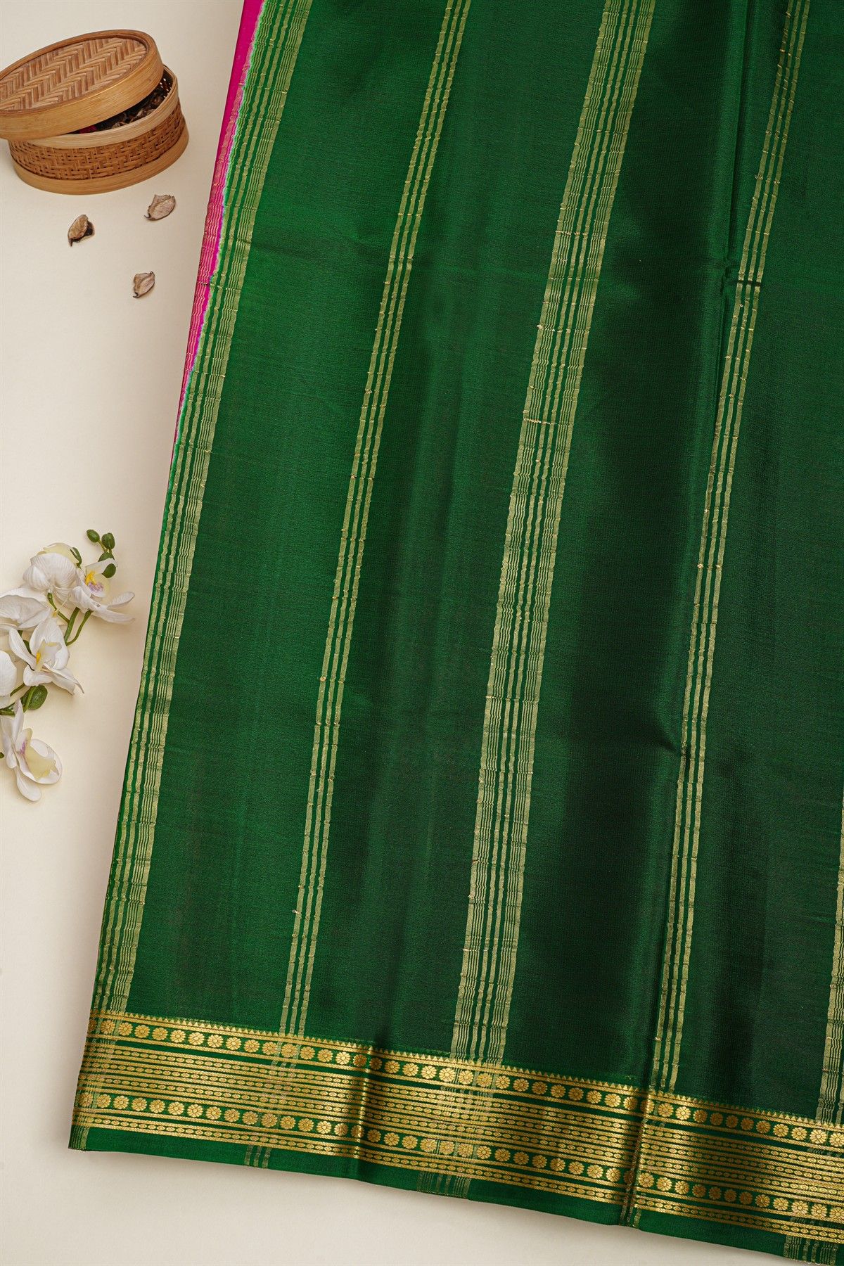 Mysore Crepe Magenta Saree