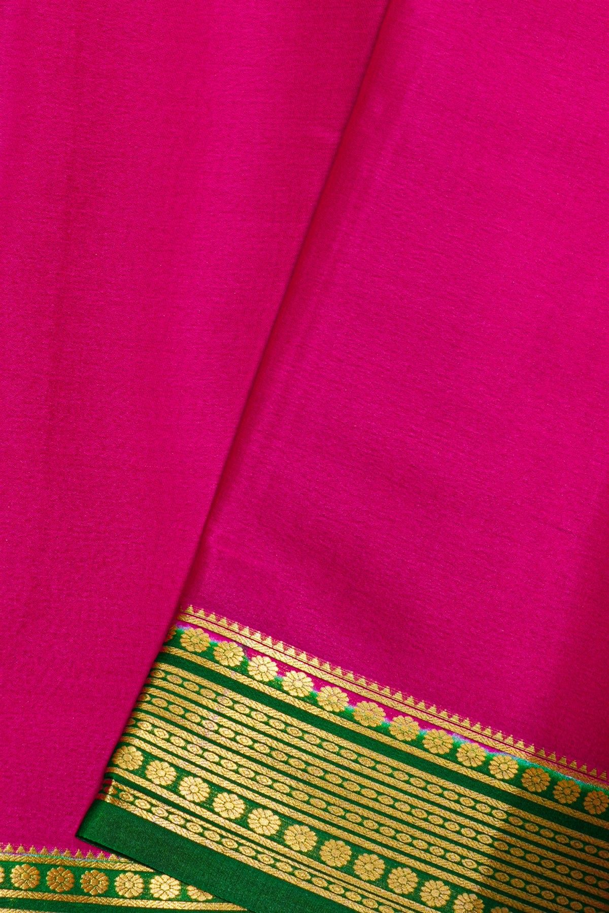 Mysore Crepe Magenta Saree
