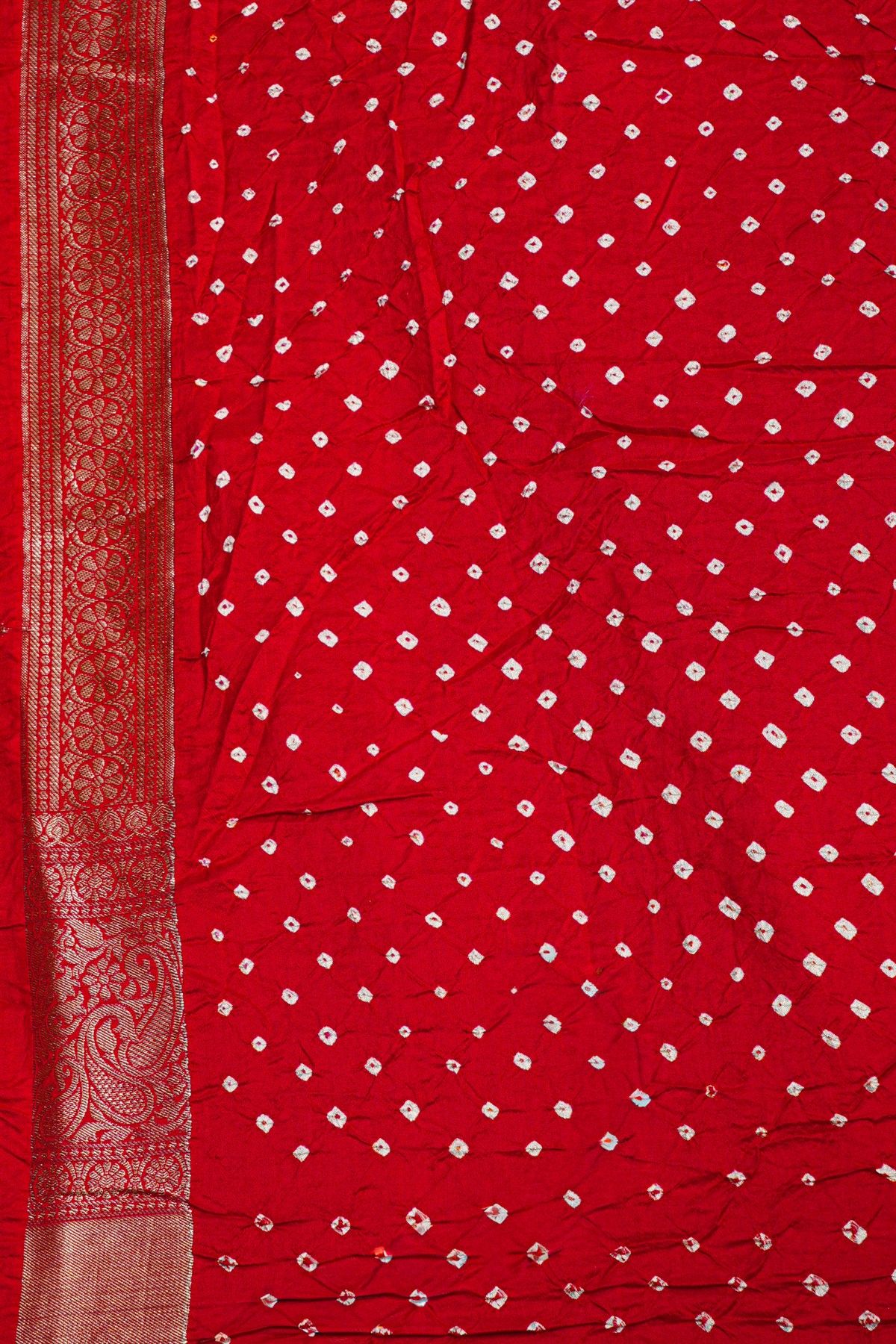 Bandhani Silk Pink Saree