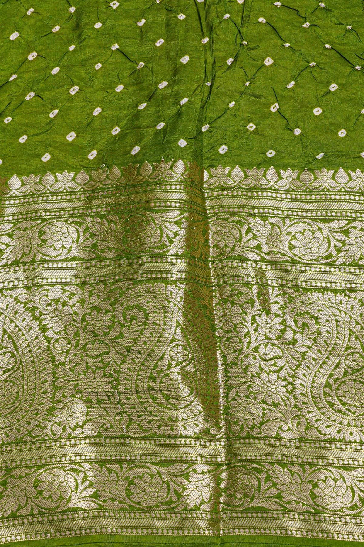 Bandhani Silk Mustard Saree