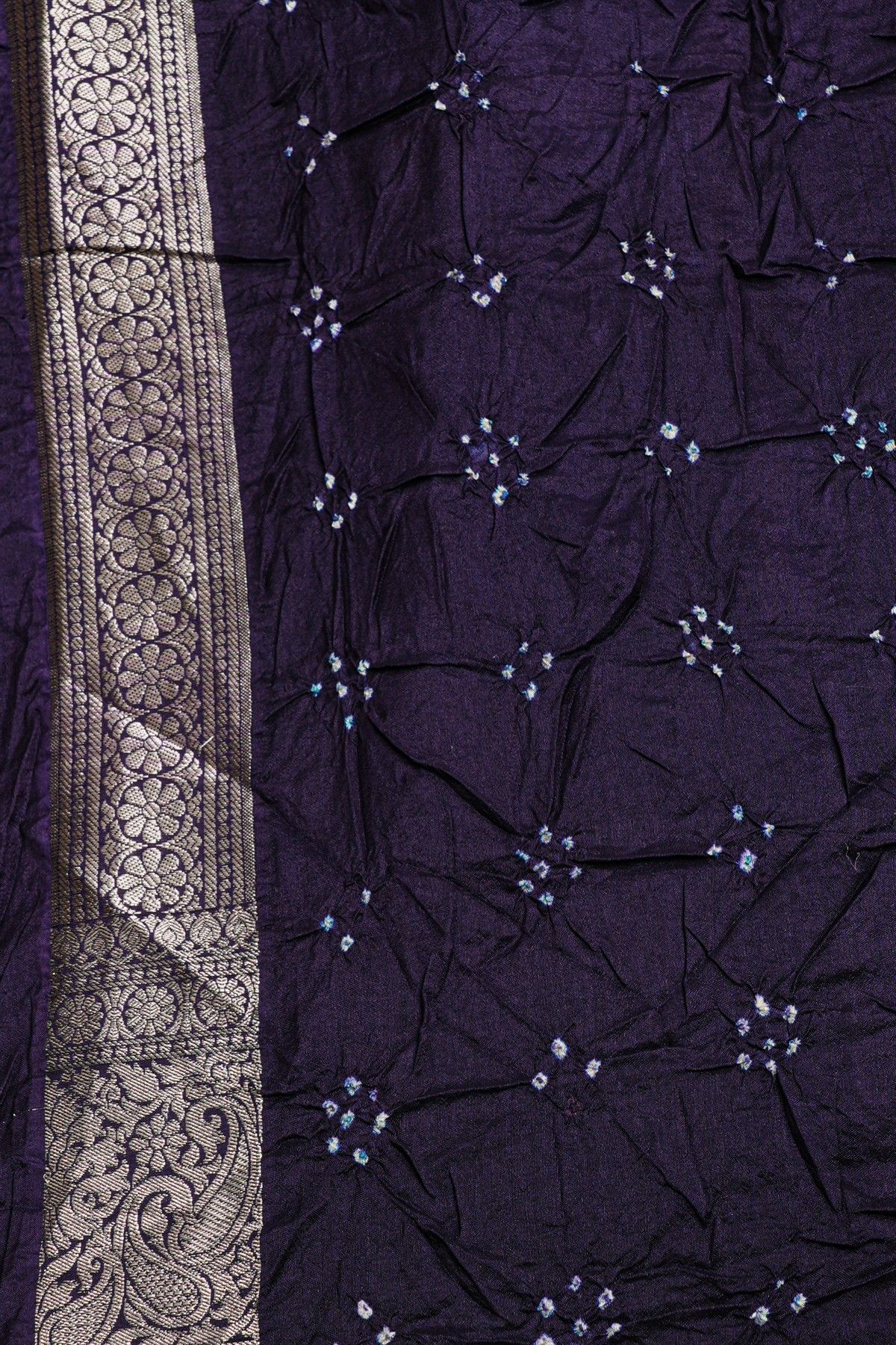 Bandhani Silk Sky Blue Saree