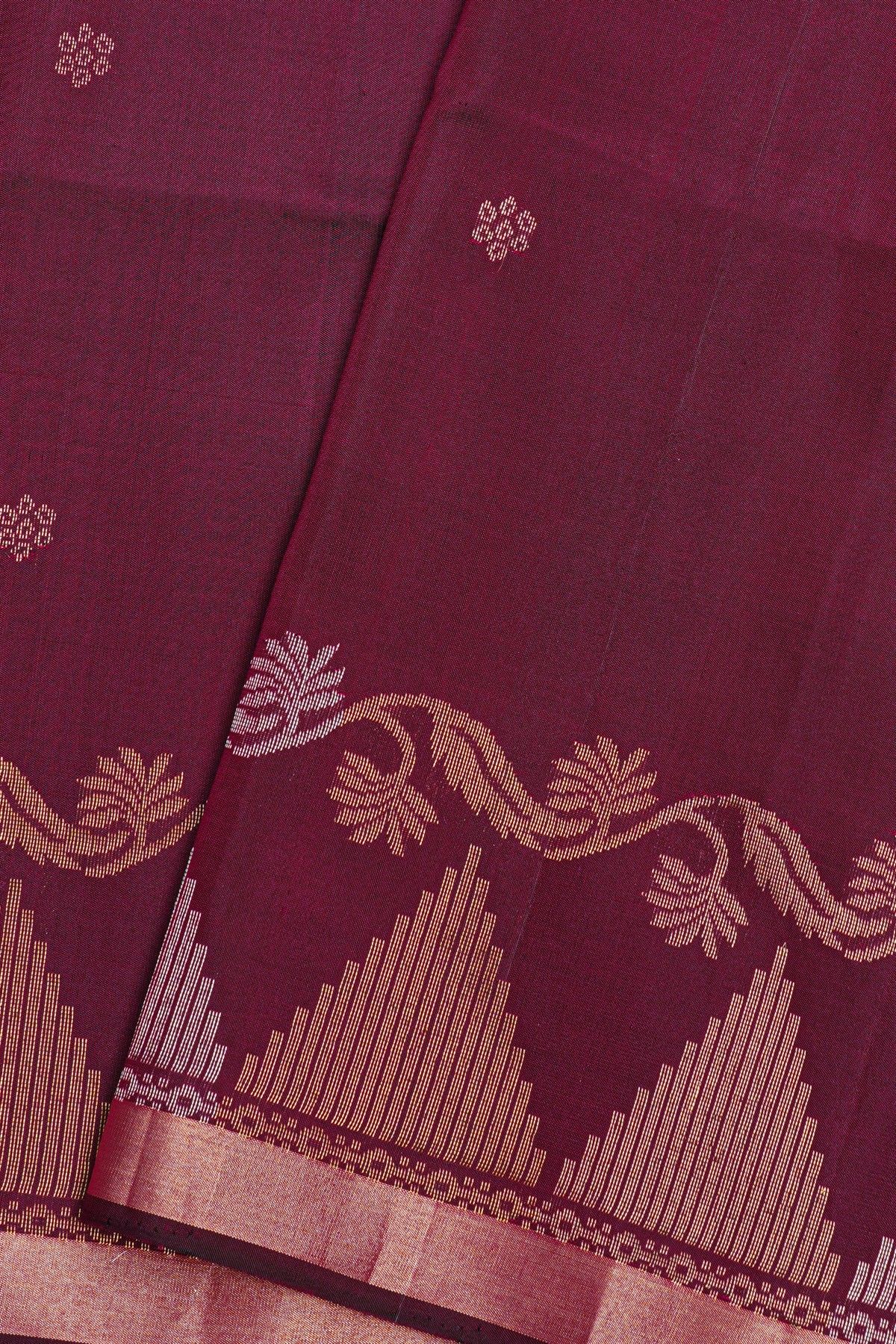 Coimbatore Soft Silk Wine Saree