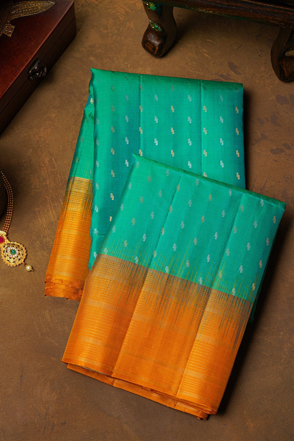 Coimbatore Soft Silk Sea Green Saree