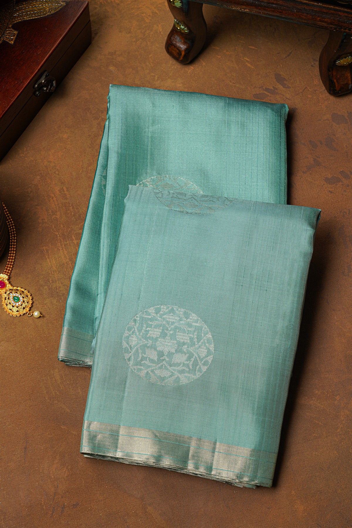 Coimbatore Soft Silk Sea Blue Saree