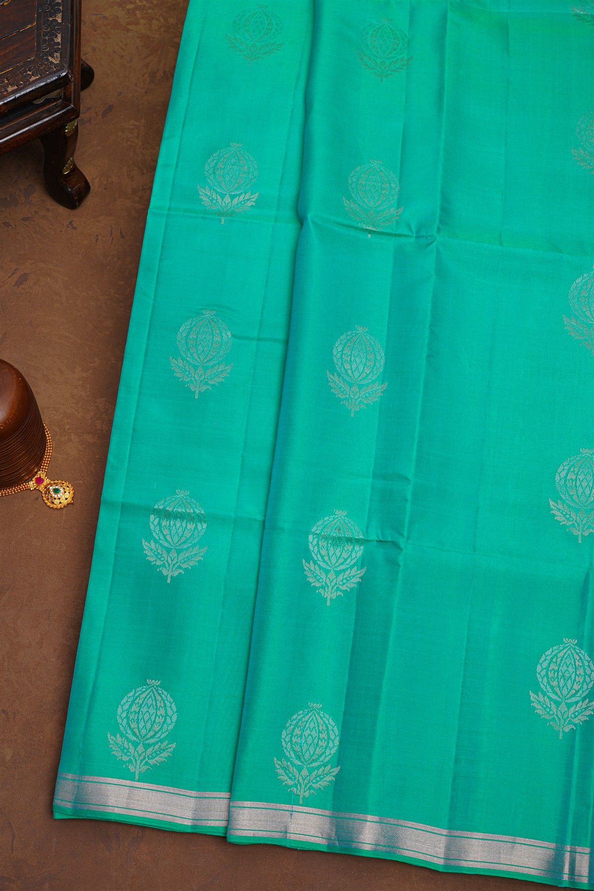 Coimbatore Soft Silk Sea Green Saree
