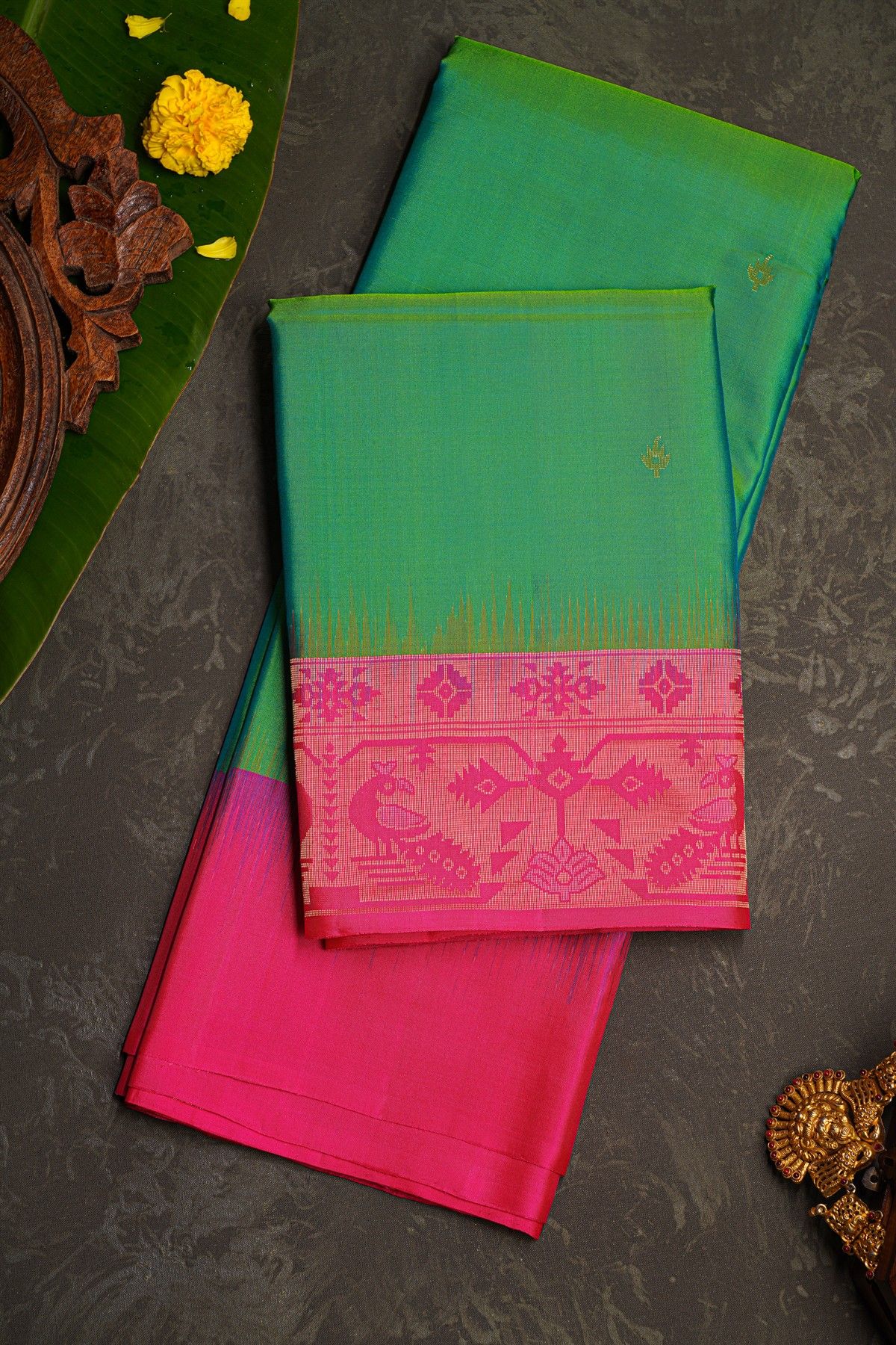 Coimbatore Soft Silk Green Saree
